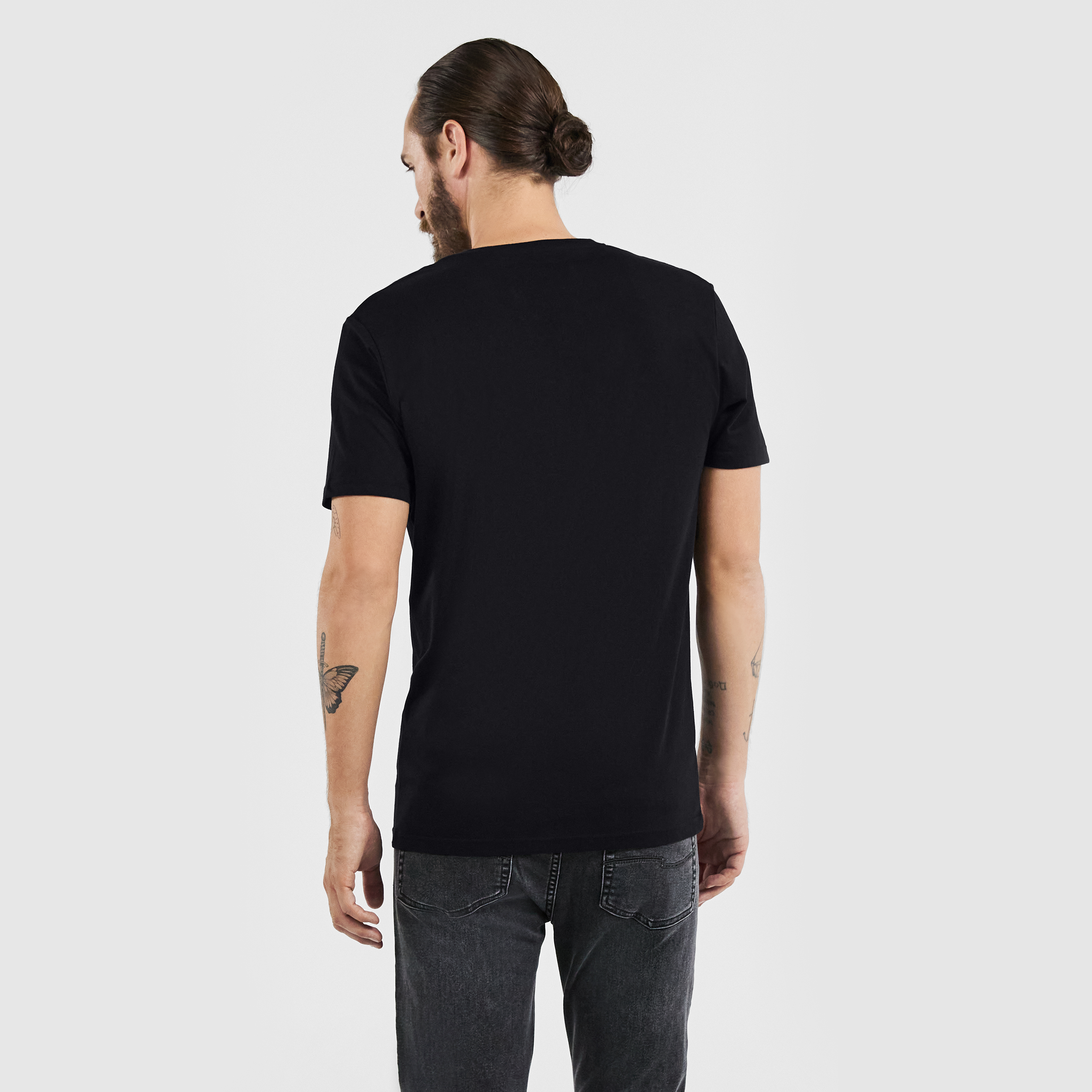 Black Essential V Neck Tee | Men's Tops 