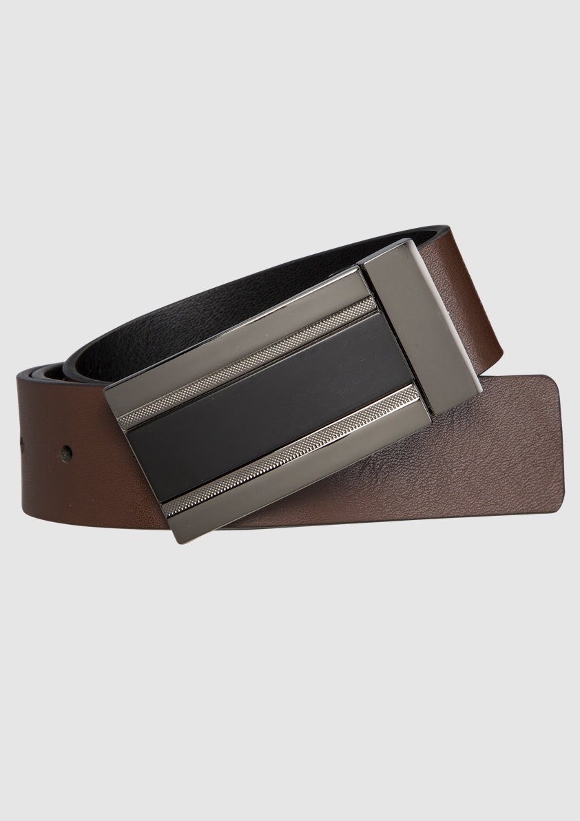 Choc/Blk Box Reversible Belt