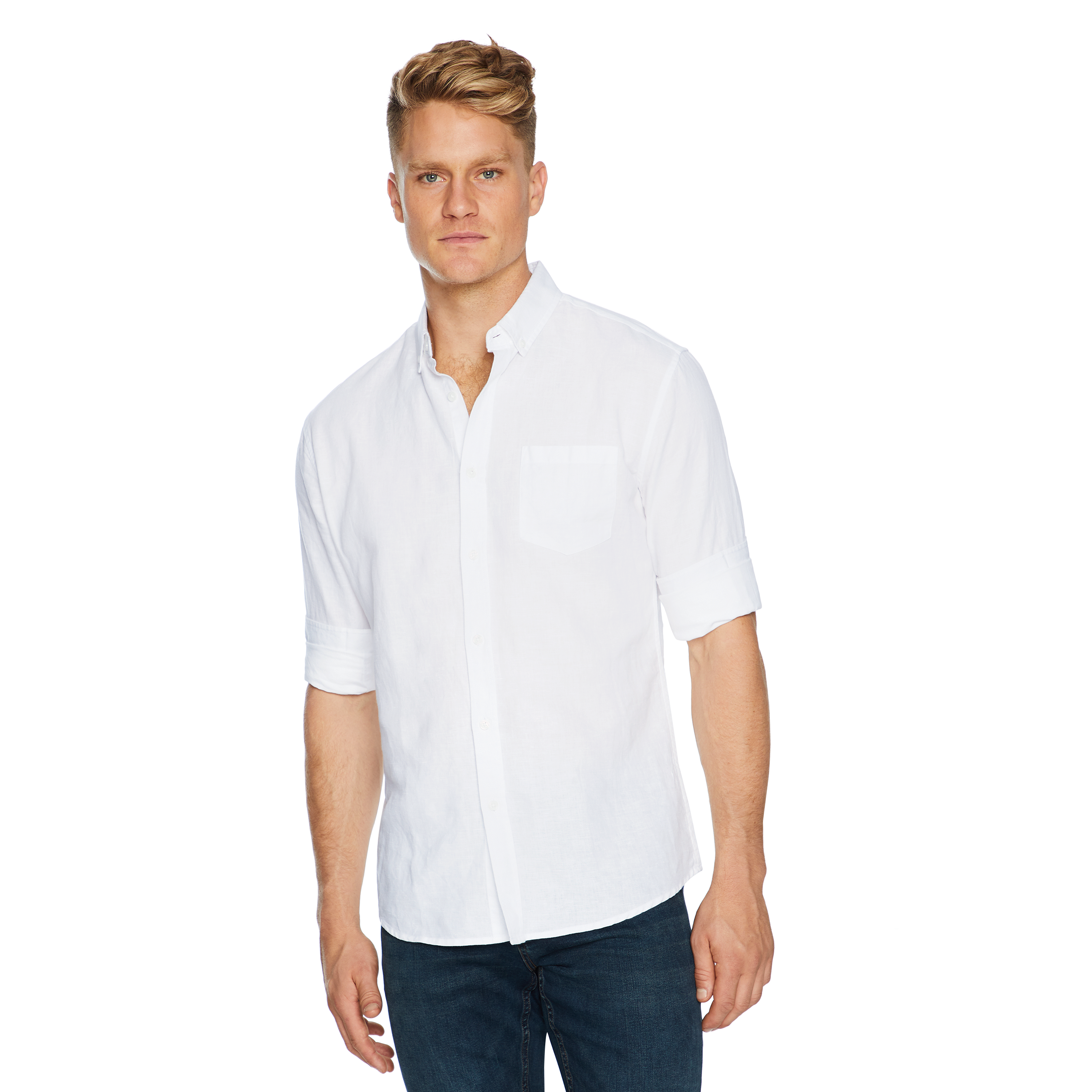 Elliott Linen Blend Long Sleeve Shirt 