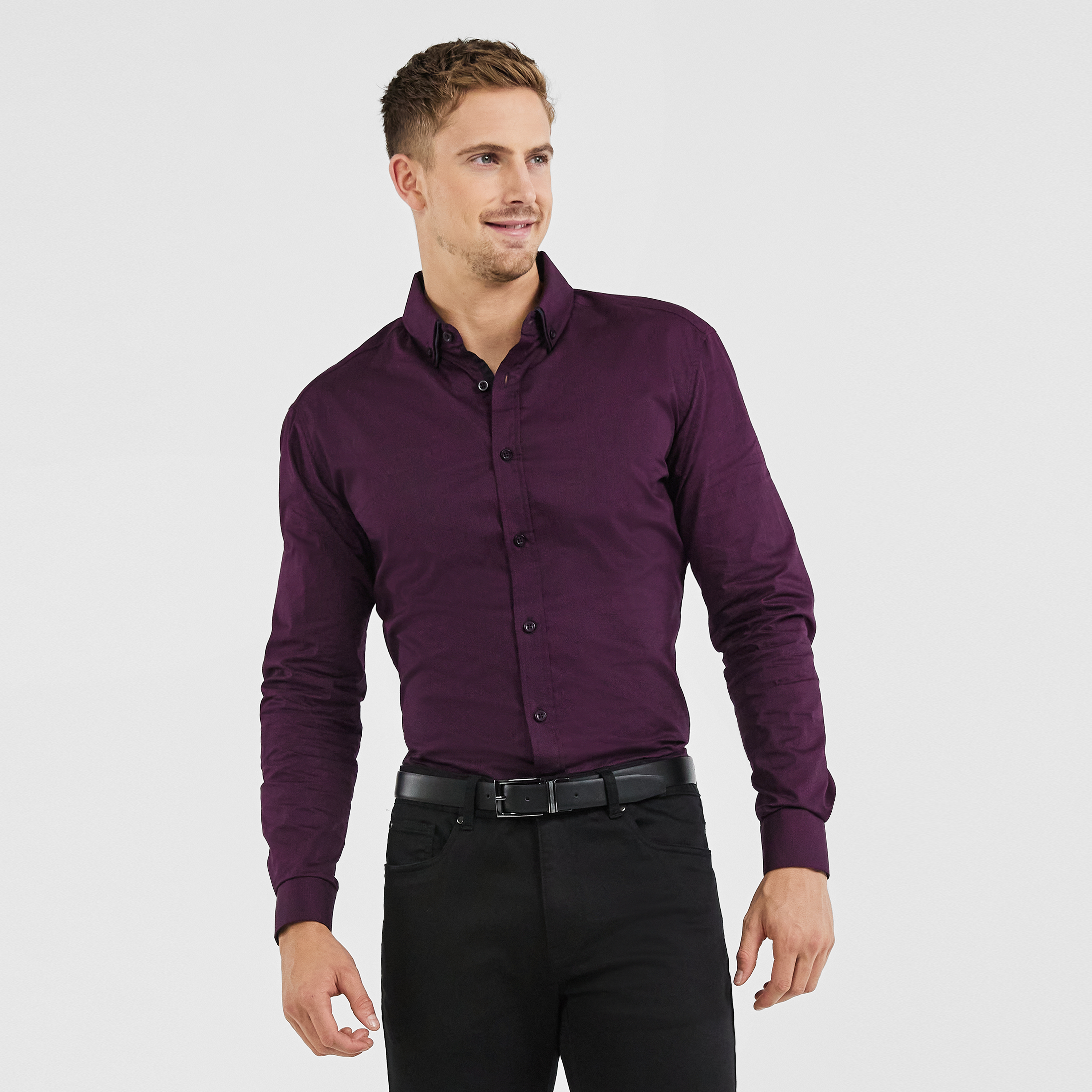 Aubergine Geometric Print Shirt | Men's 