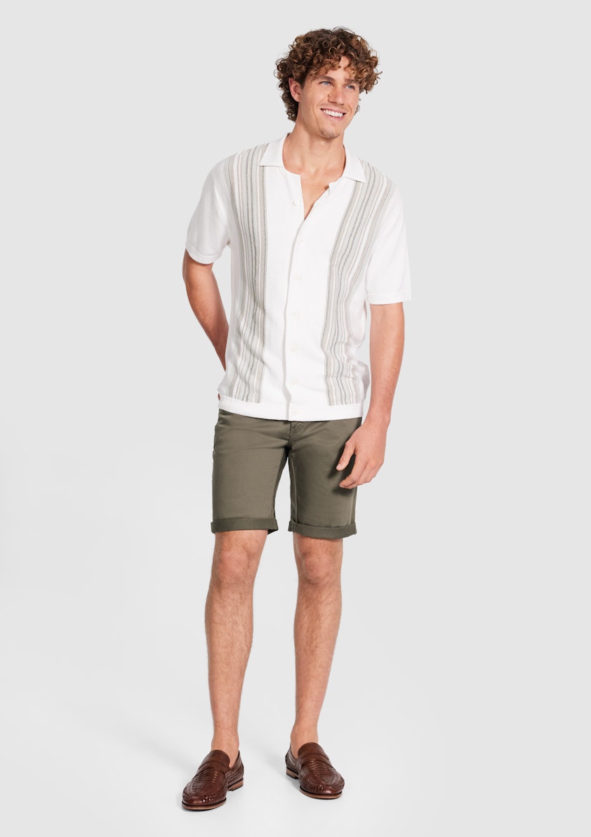 Khaki Benji Regular Stretch 5 Pocket Short