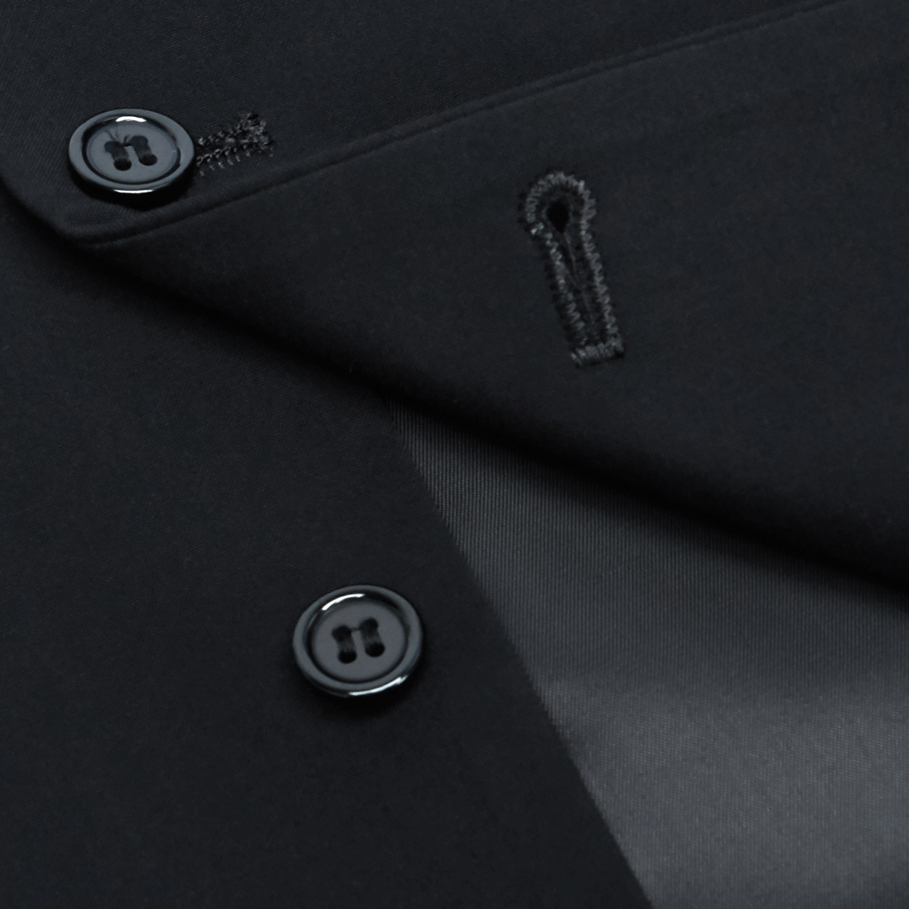 black collared waistcoat