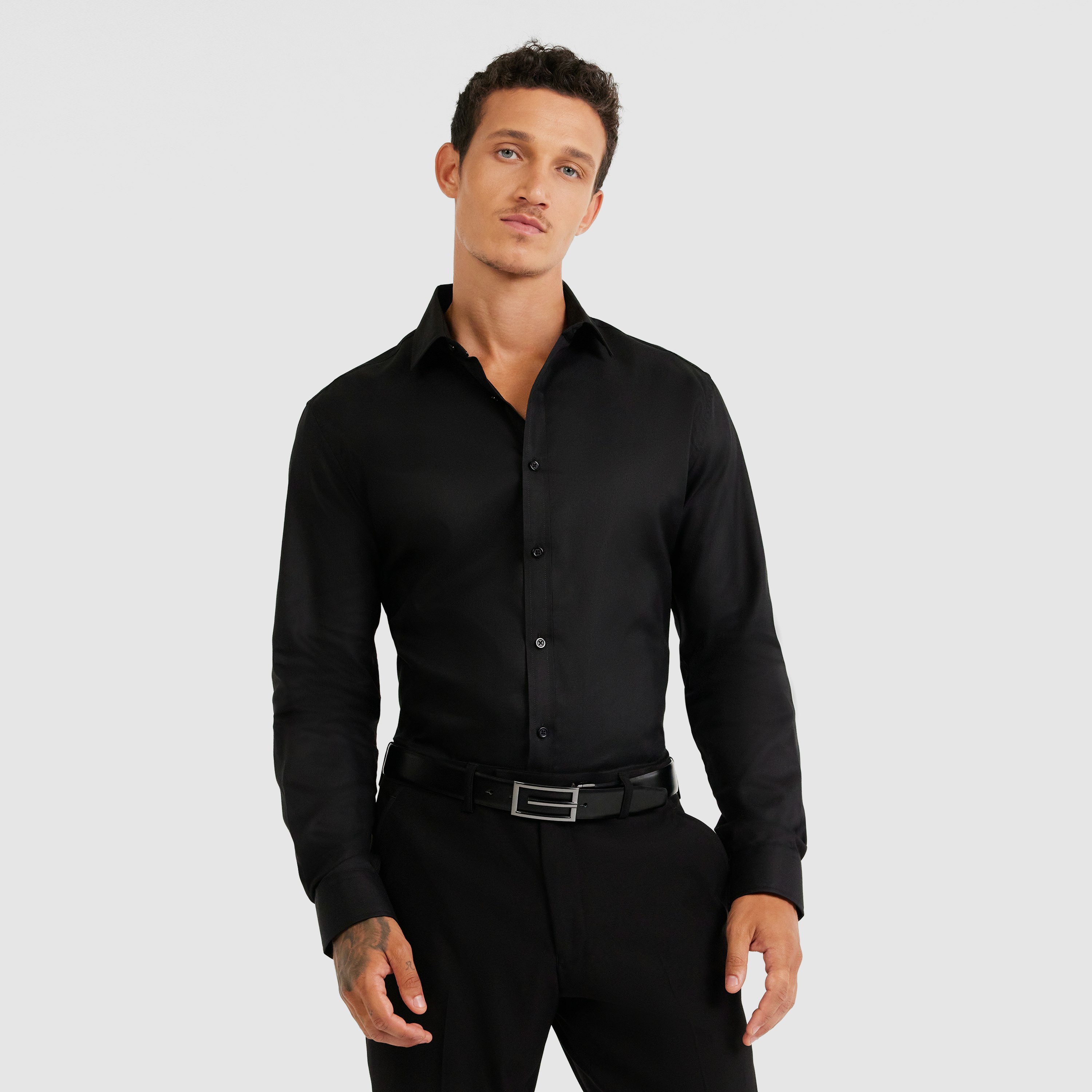 Black Max Dress Shirt | Men's Tops | Tarocash AU