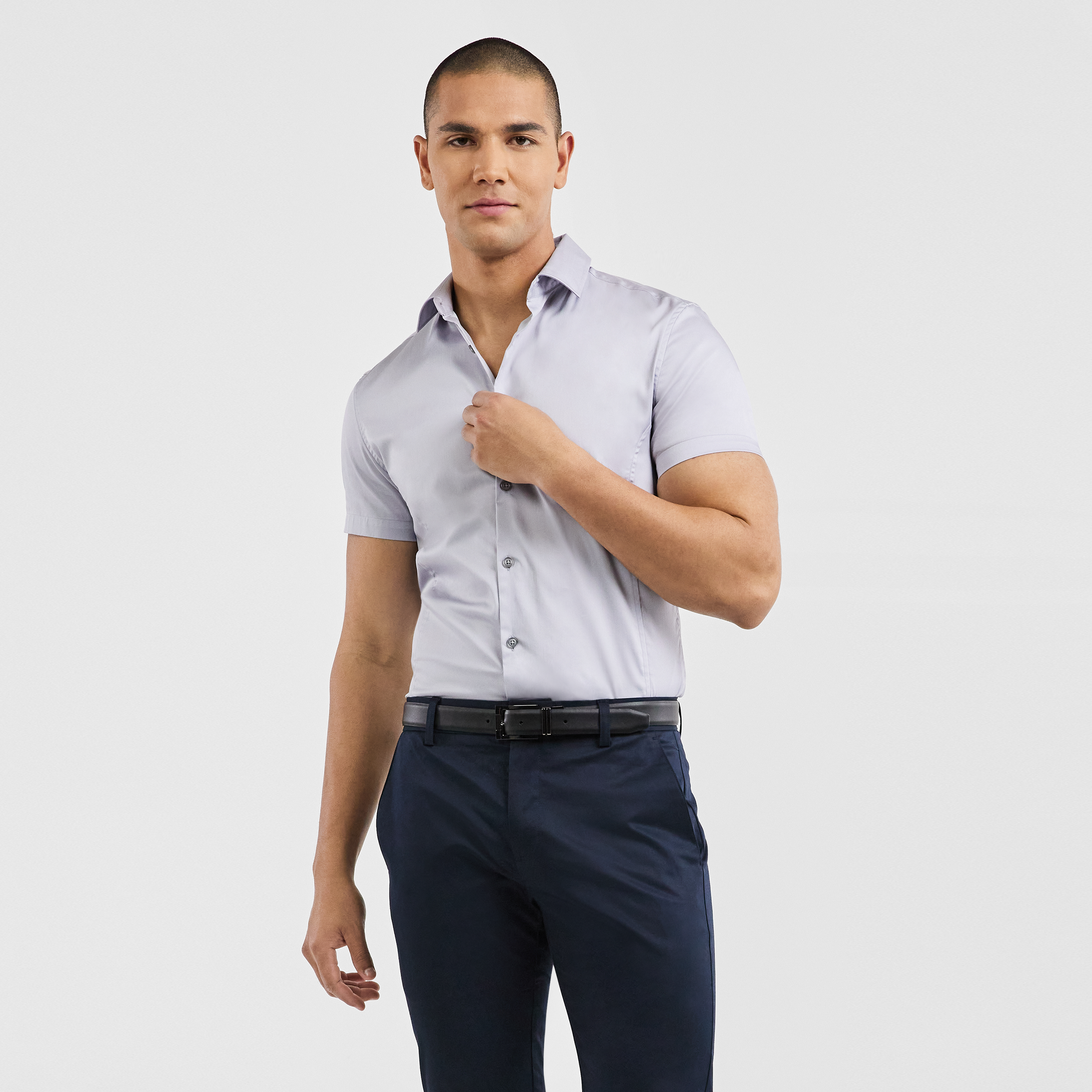 muscle fit suit shirts