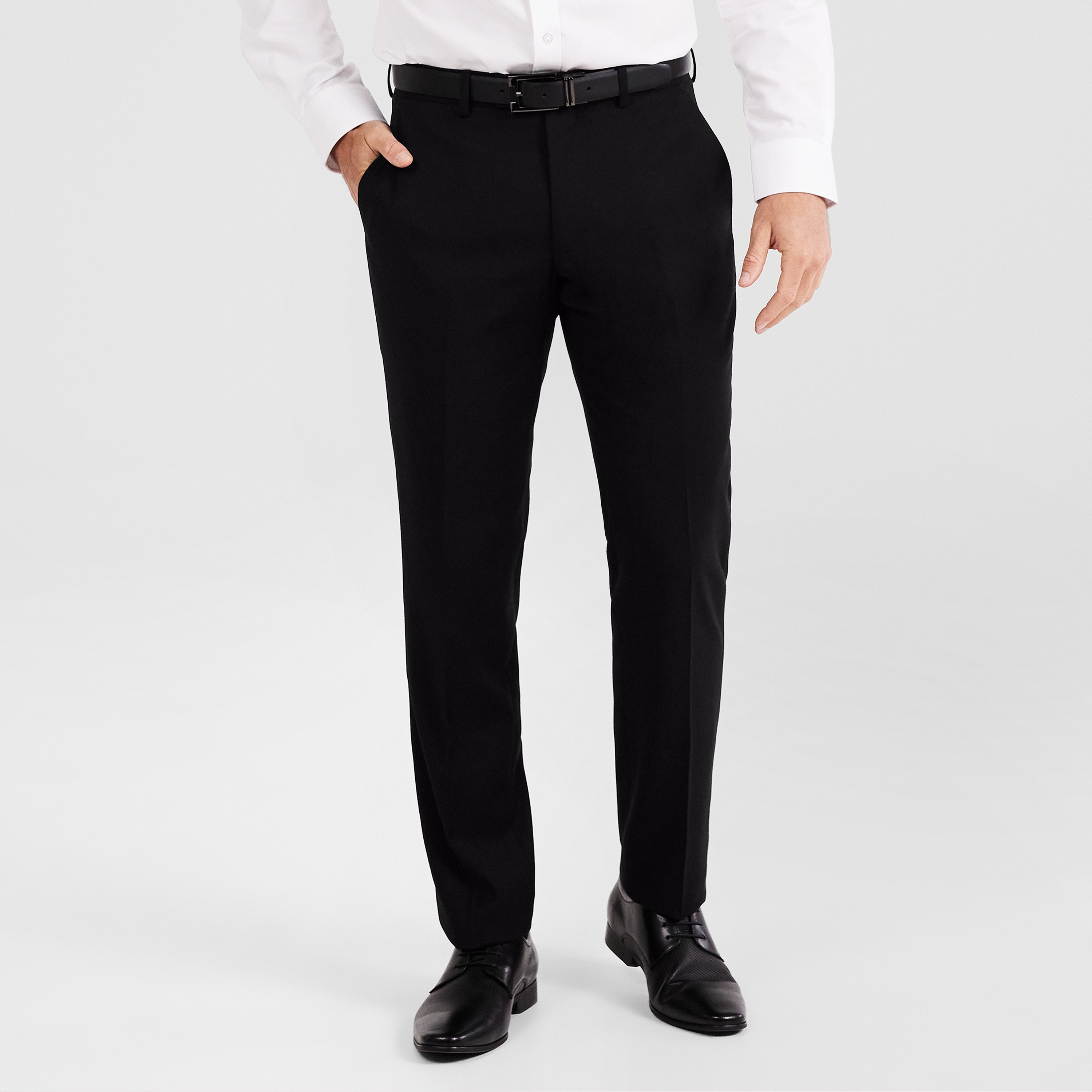 black smart casual trousers