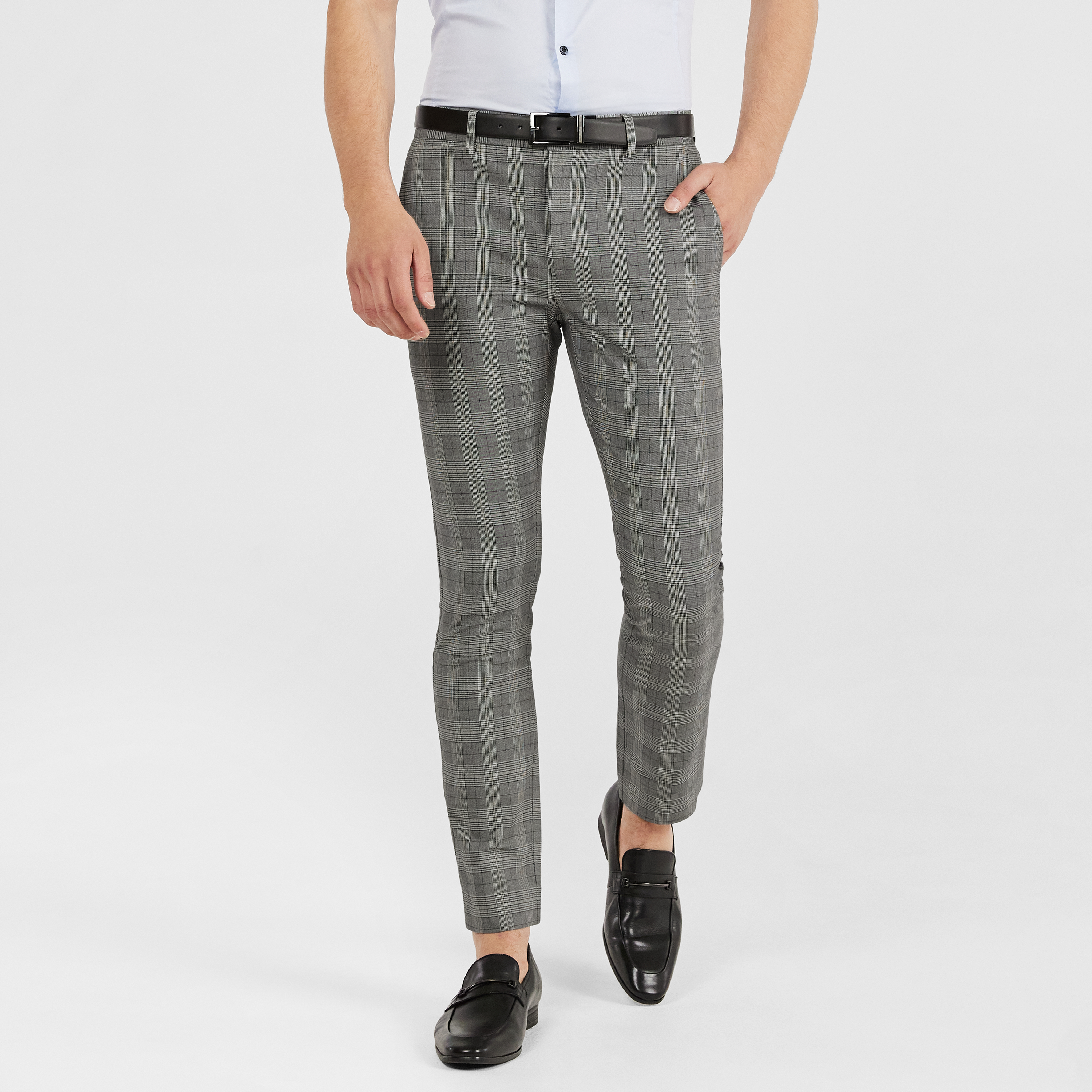 Silver Cooper Slim Check Pant | Men's 