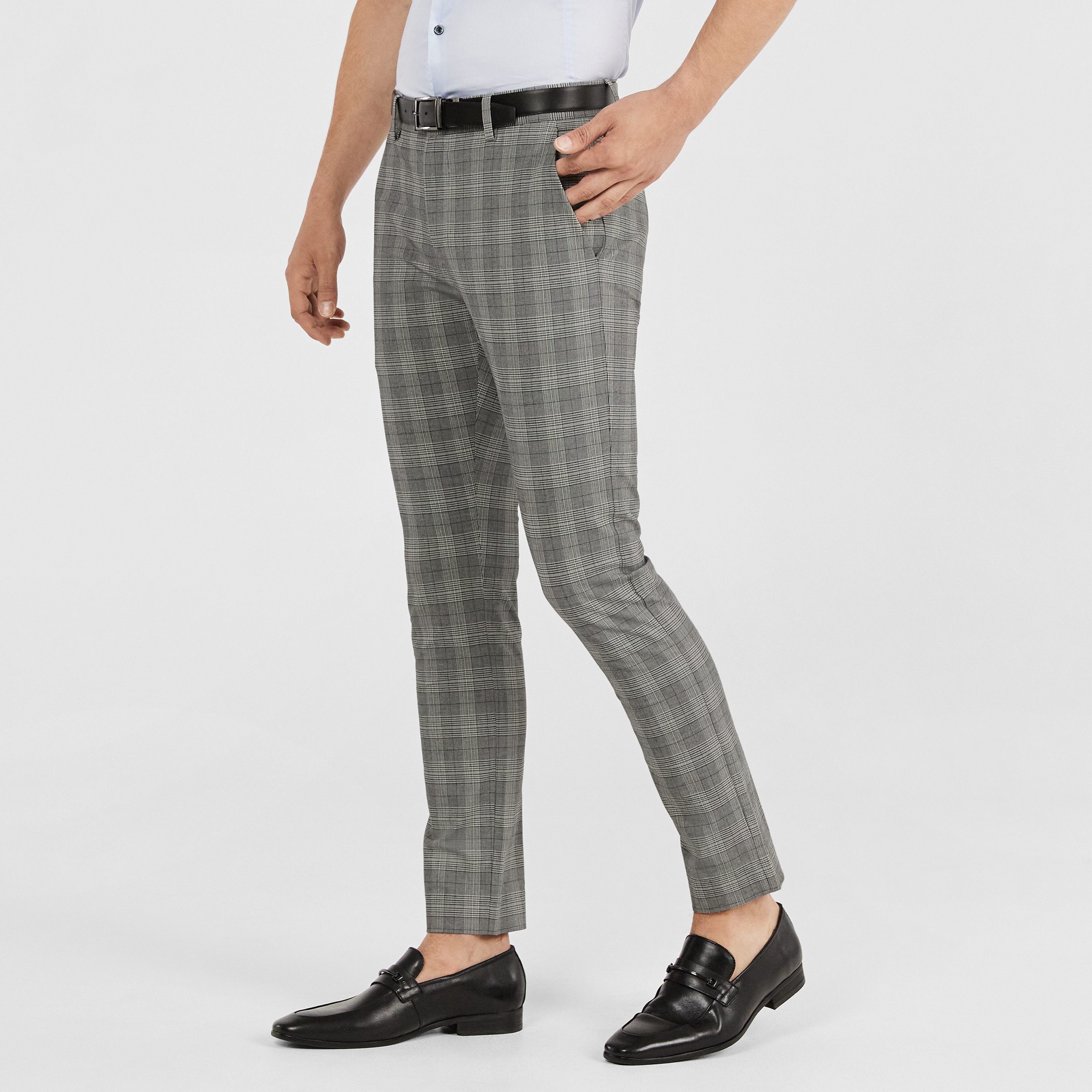 Silver Cooper Slim Check Pant | Men's 