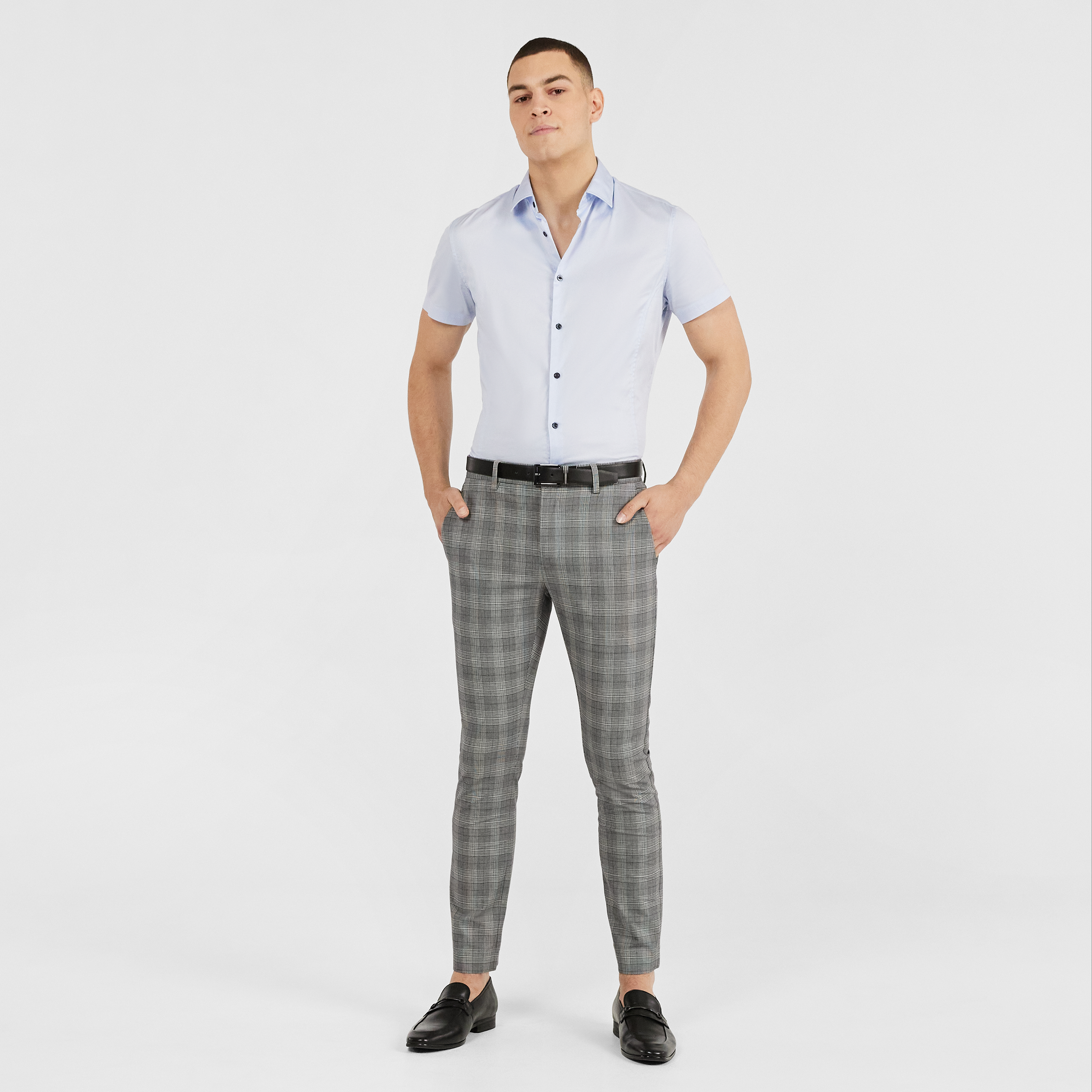 Silver Cooper Slim Check Pant | Men's 