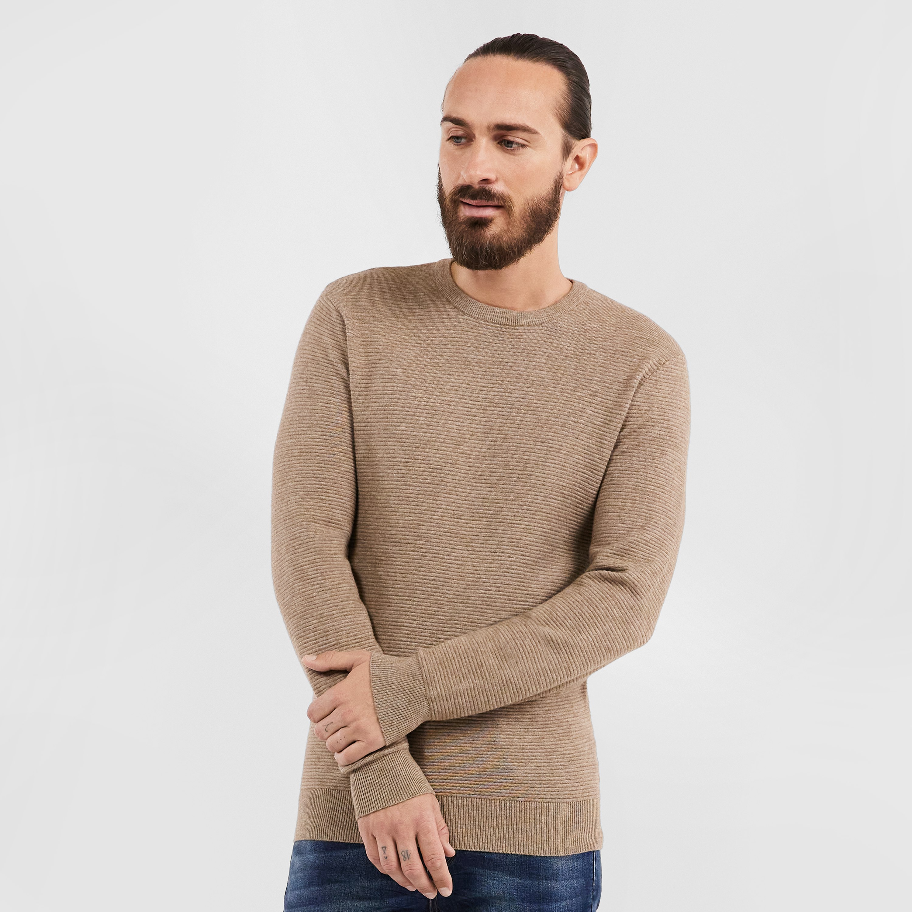 Mocha Gitano Luxe Touch Knit | Men's Tops | Tarocash AU