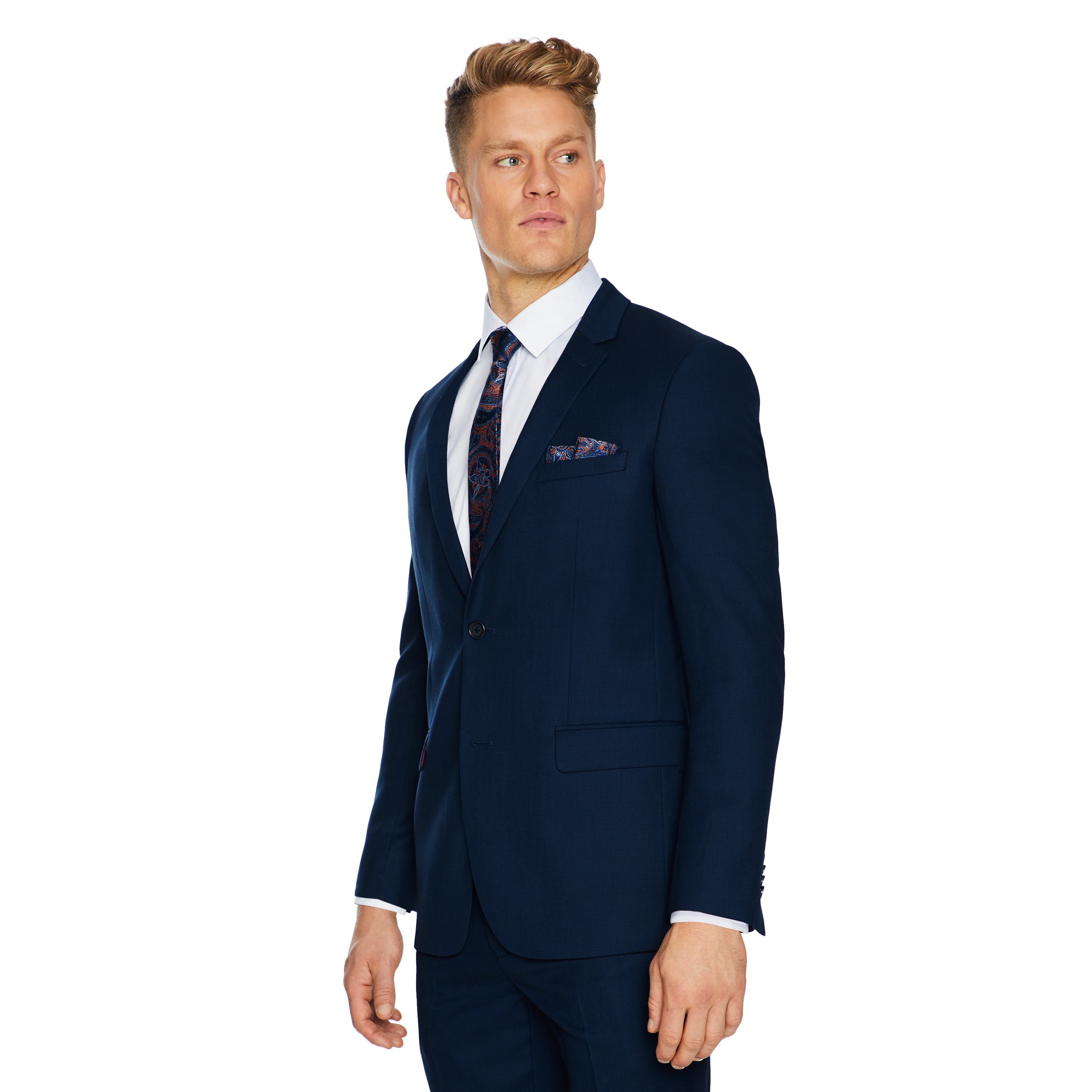 navy jacket suit