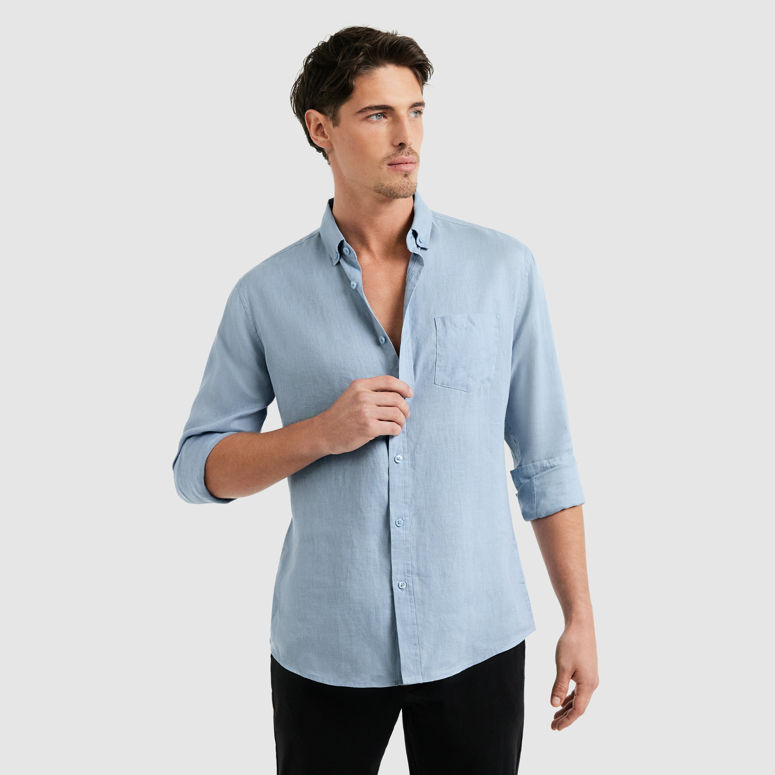 Blue Billy Pure Linen Shirt | Men's Tops | Tarocash NZ