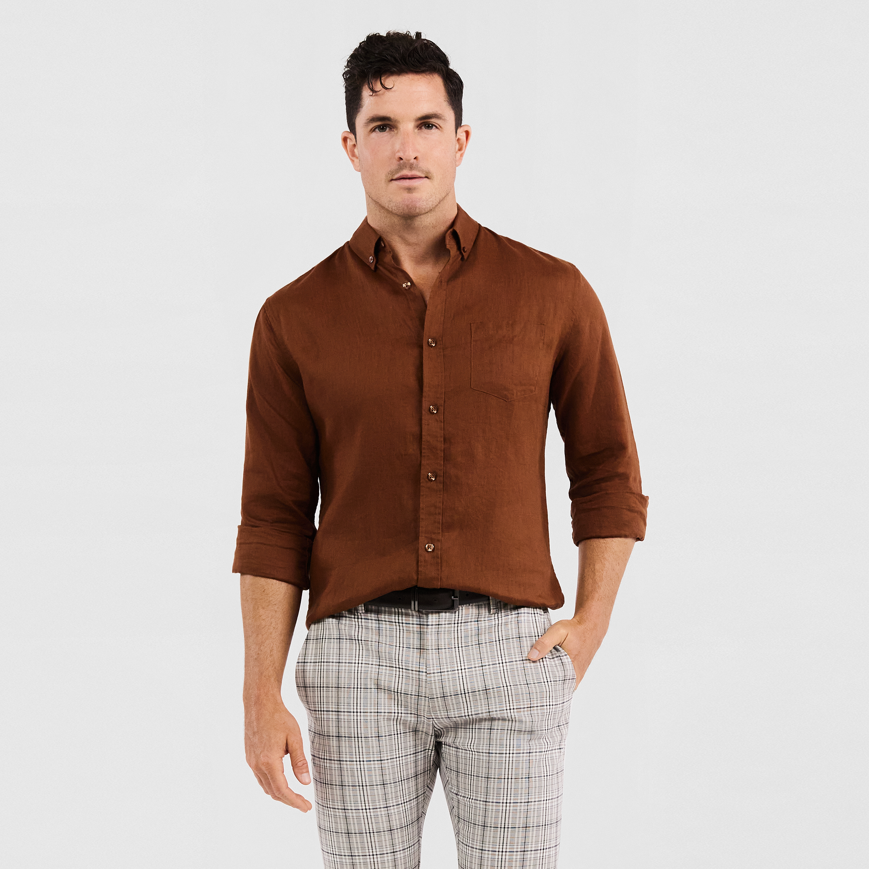 Red Tino Slim Stretch Floral Shirt 