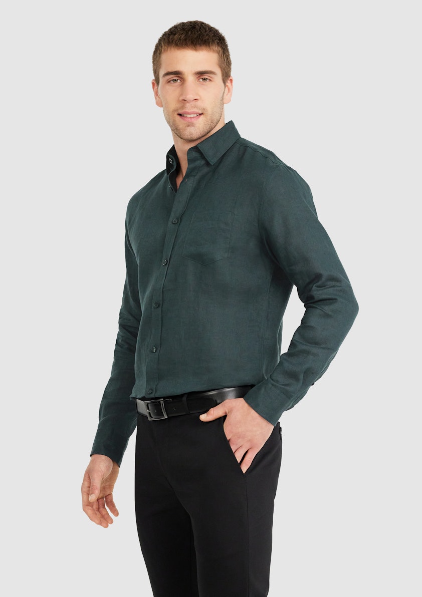Emerald Billy Pure Linen Shirt