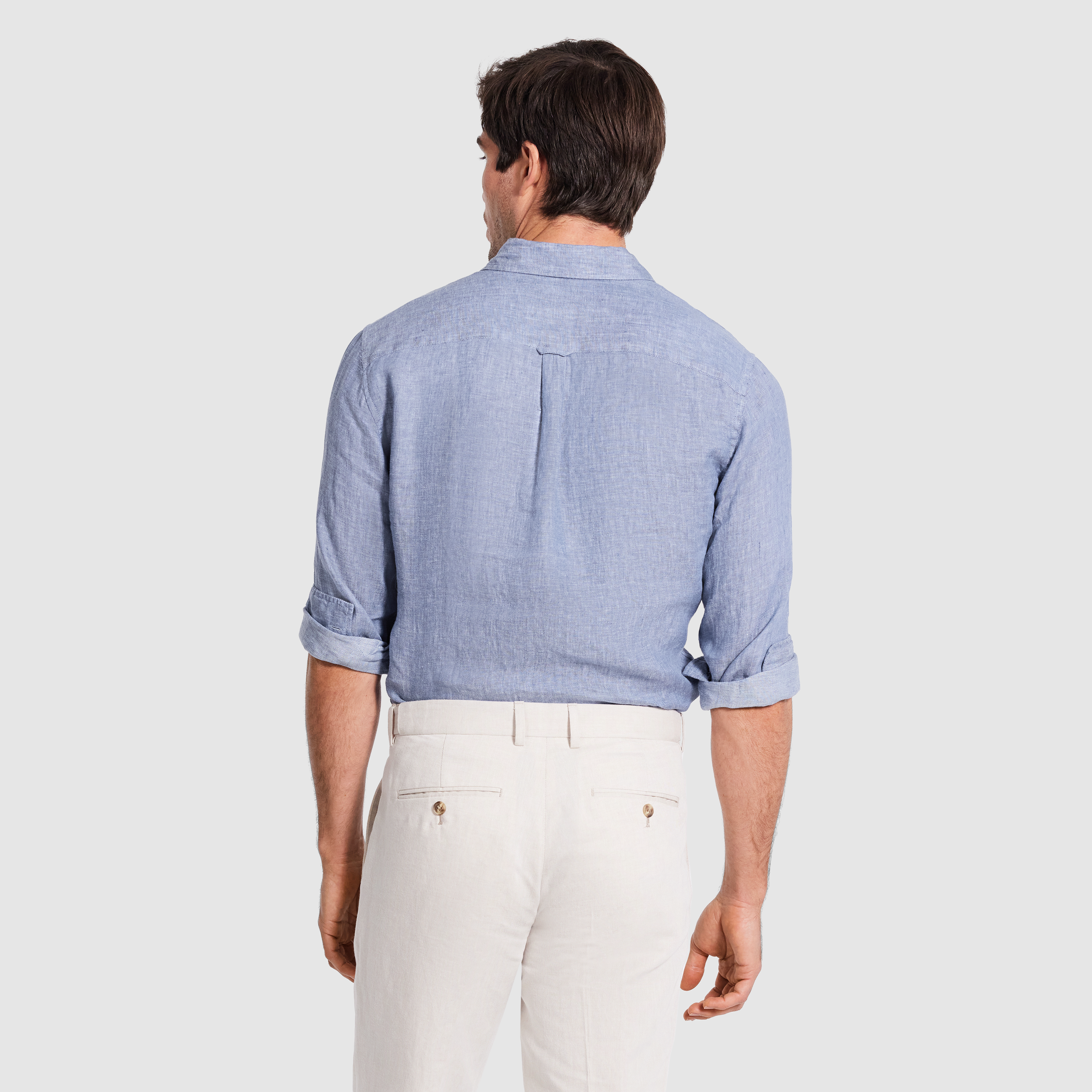 Mid Blue Billy Pure Linen Shirt