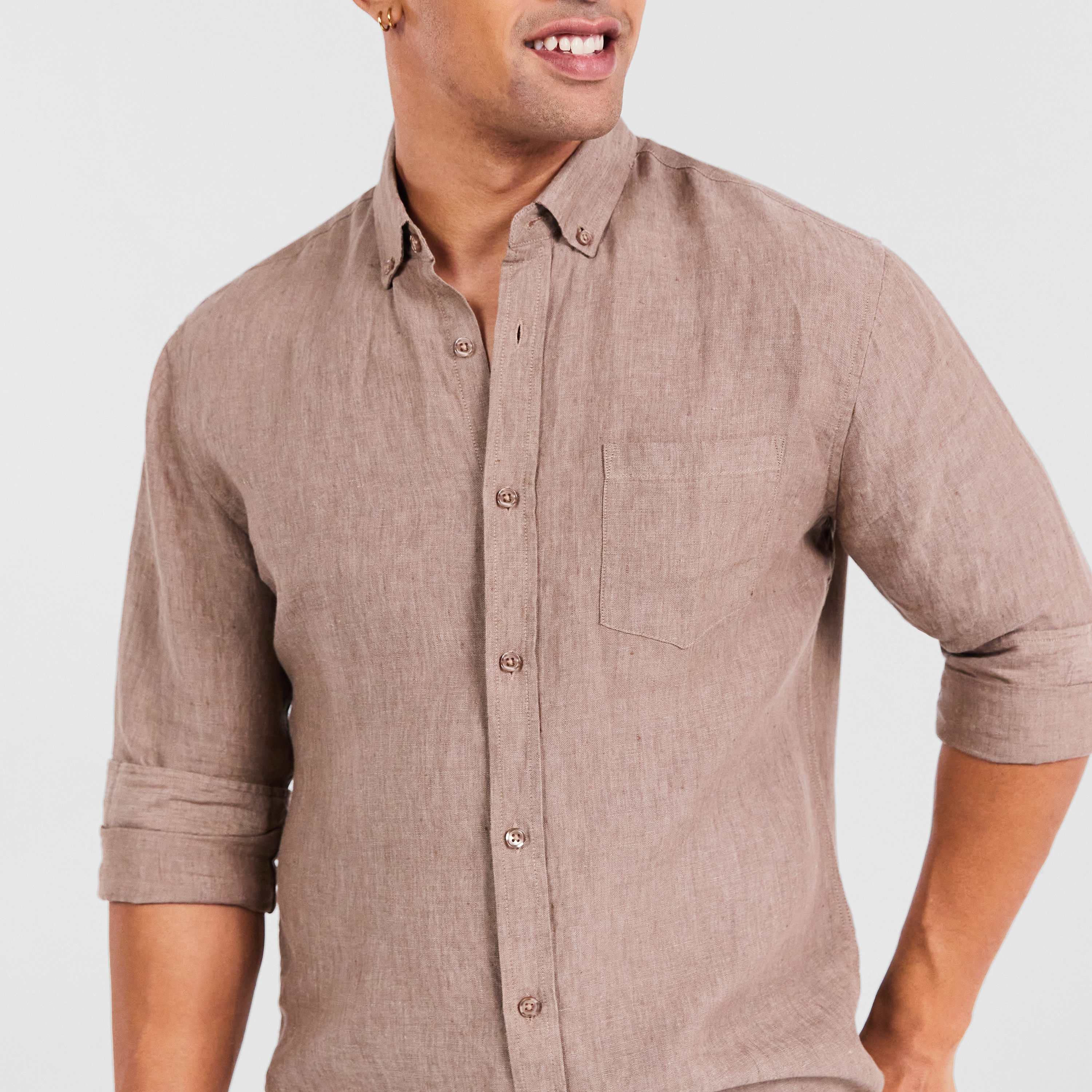 Pure Linen Long Sleeve Shirt 