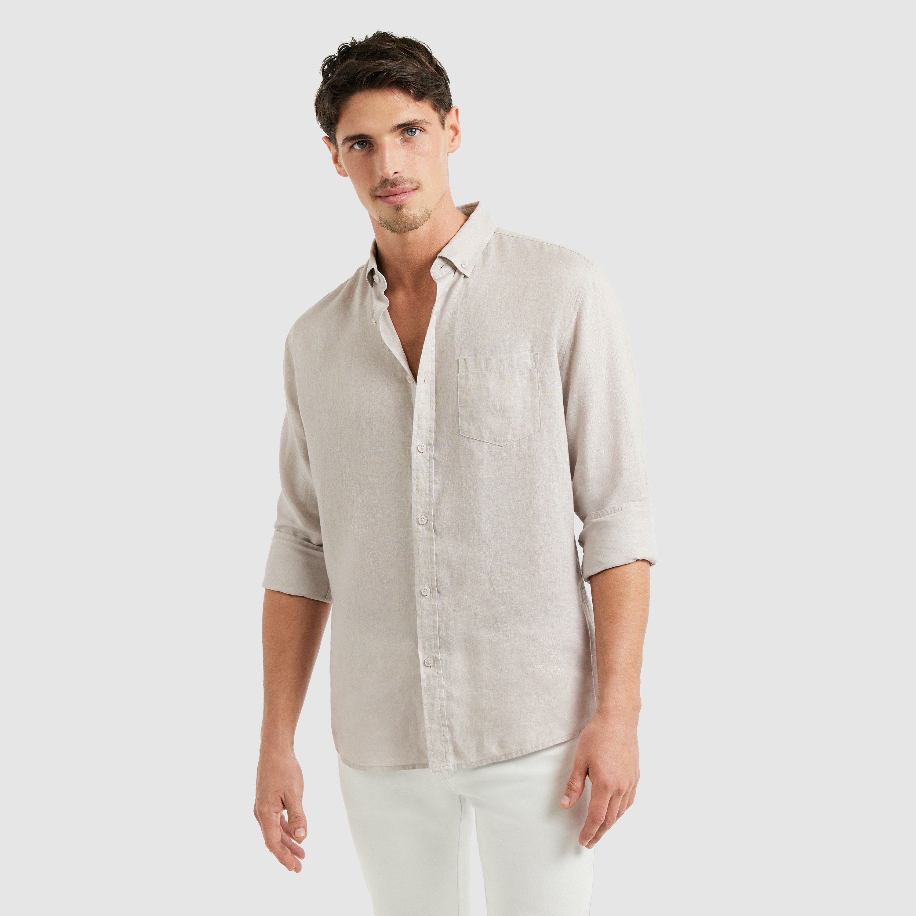 Stone Billy Pure Linen Shirt | Men's Tops | Tarocash AU