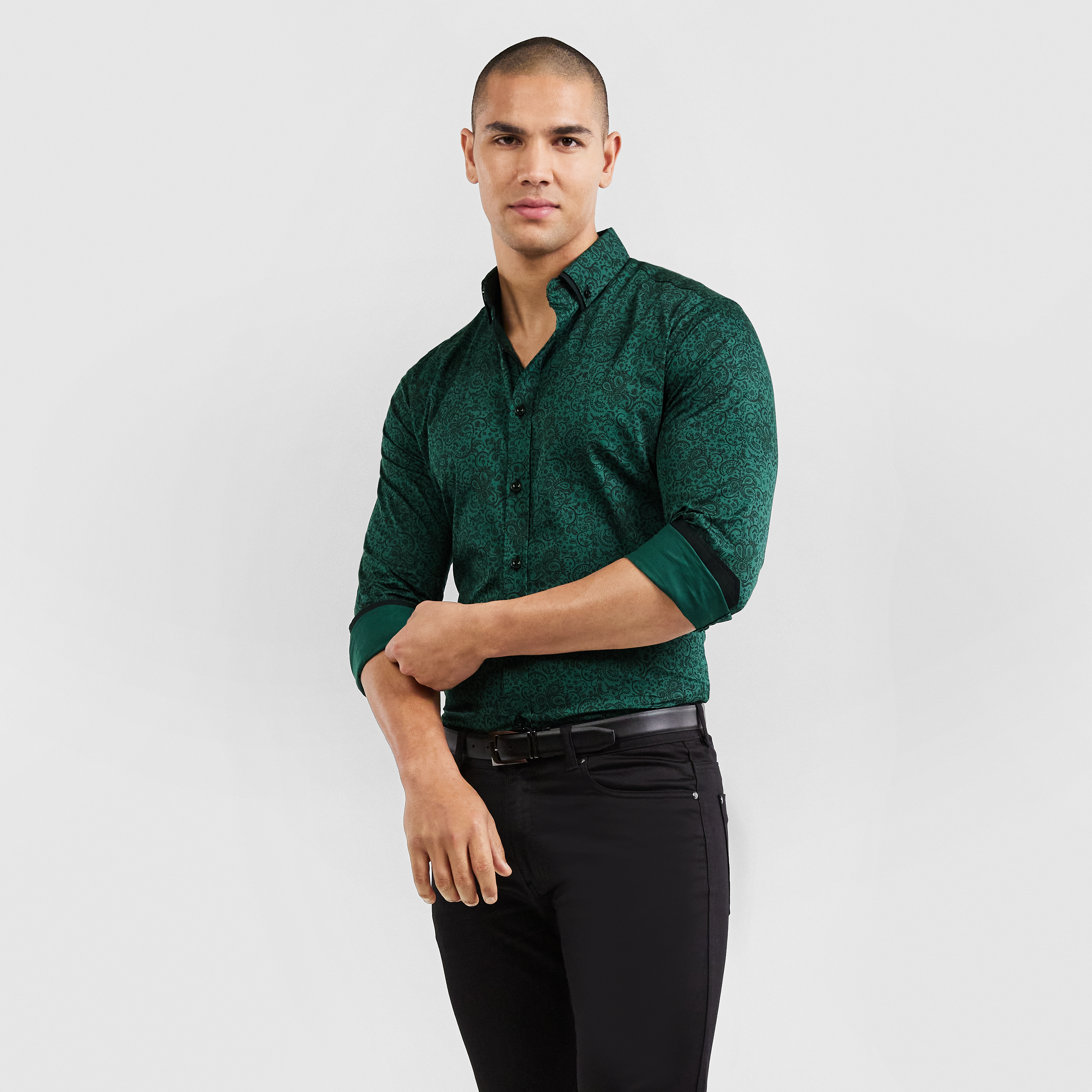 emerald long sleeve shirt