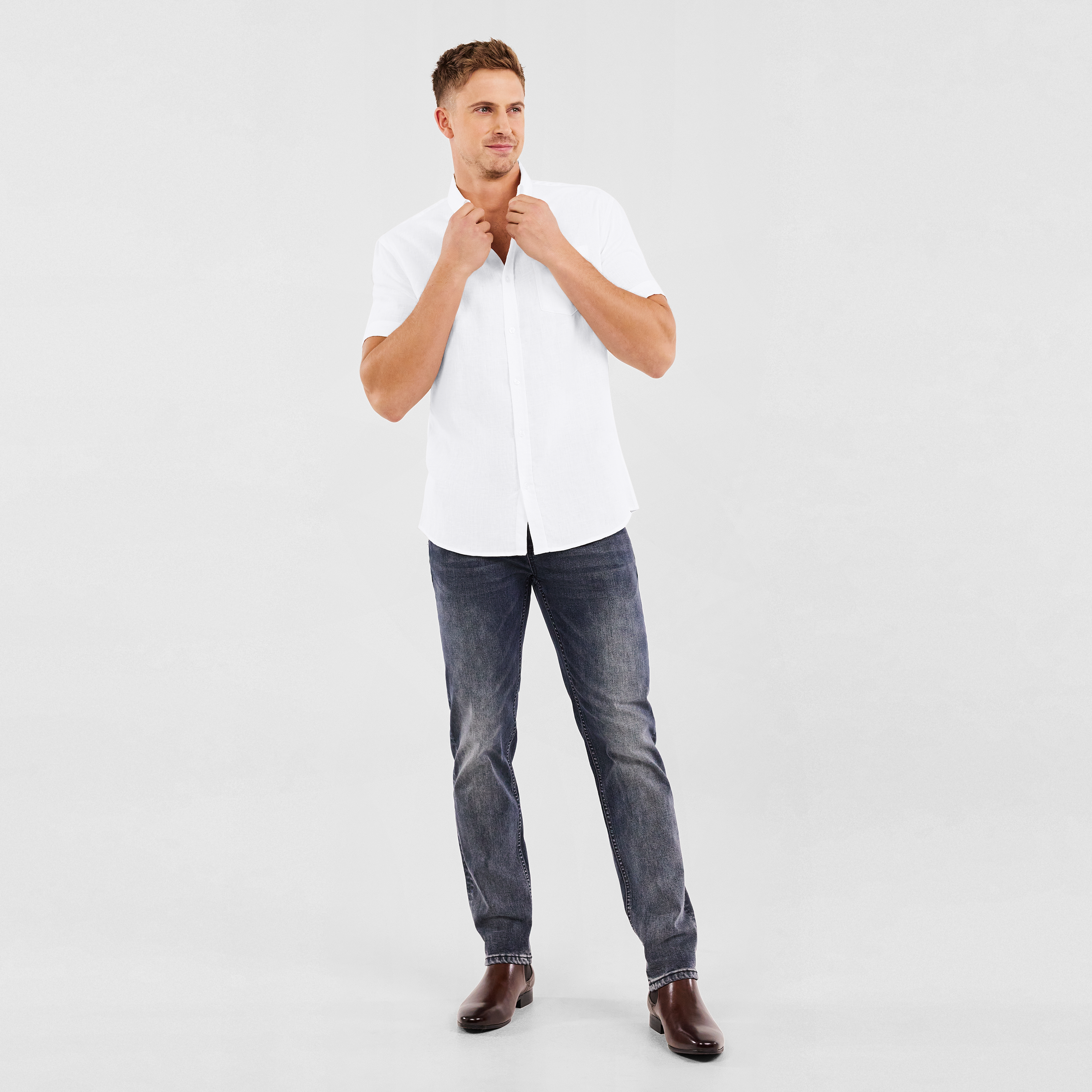 White Robbie Pure Linen Shirt