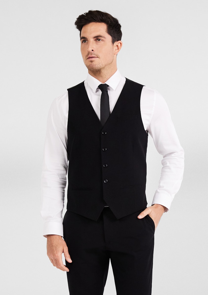 Black Supreme Regular Fit Three Piece Suit