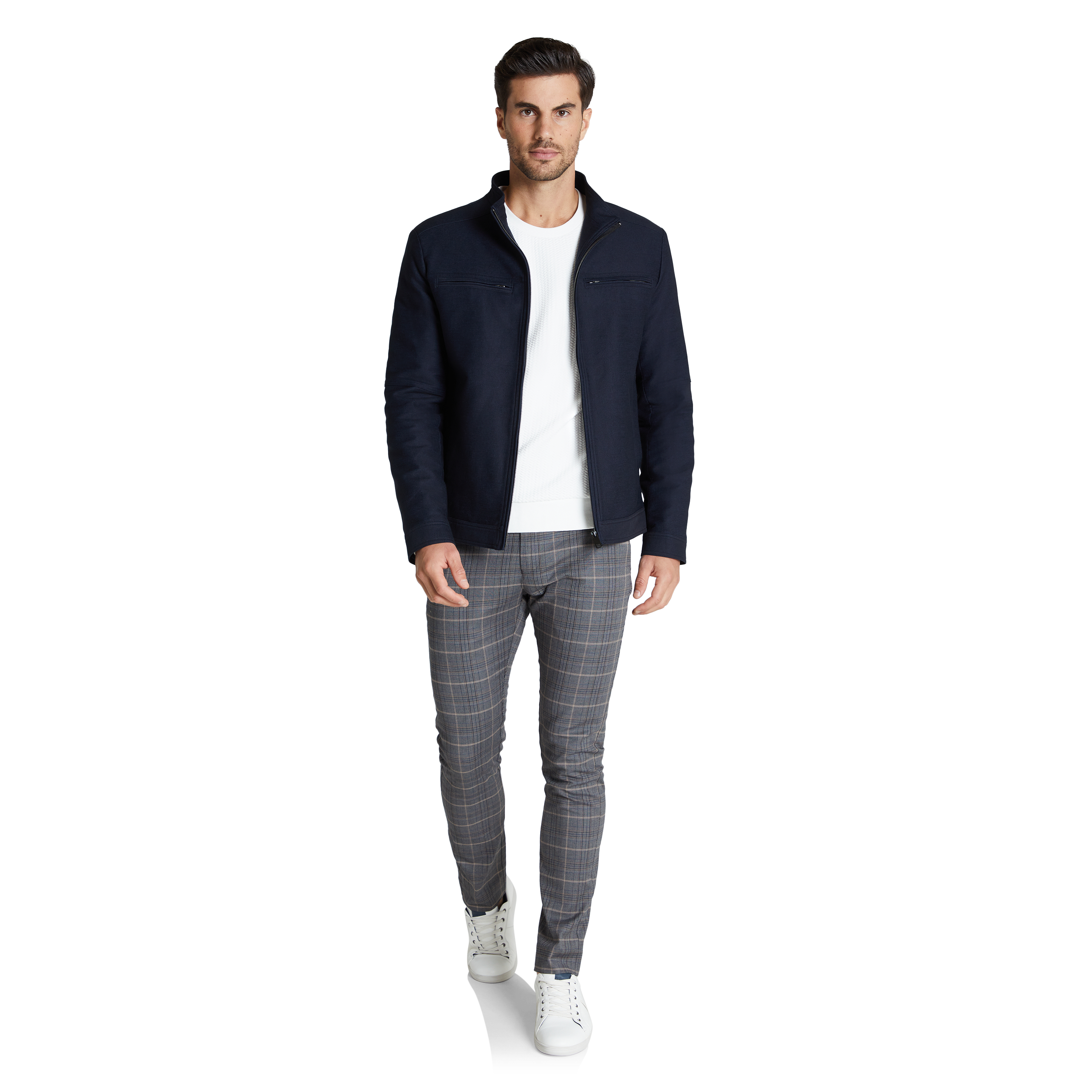 navy casual jacket