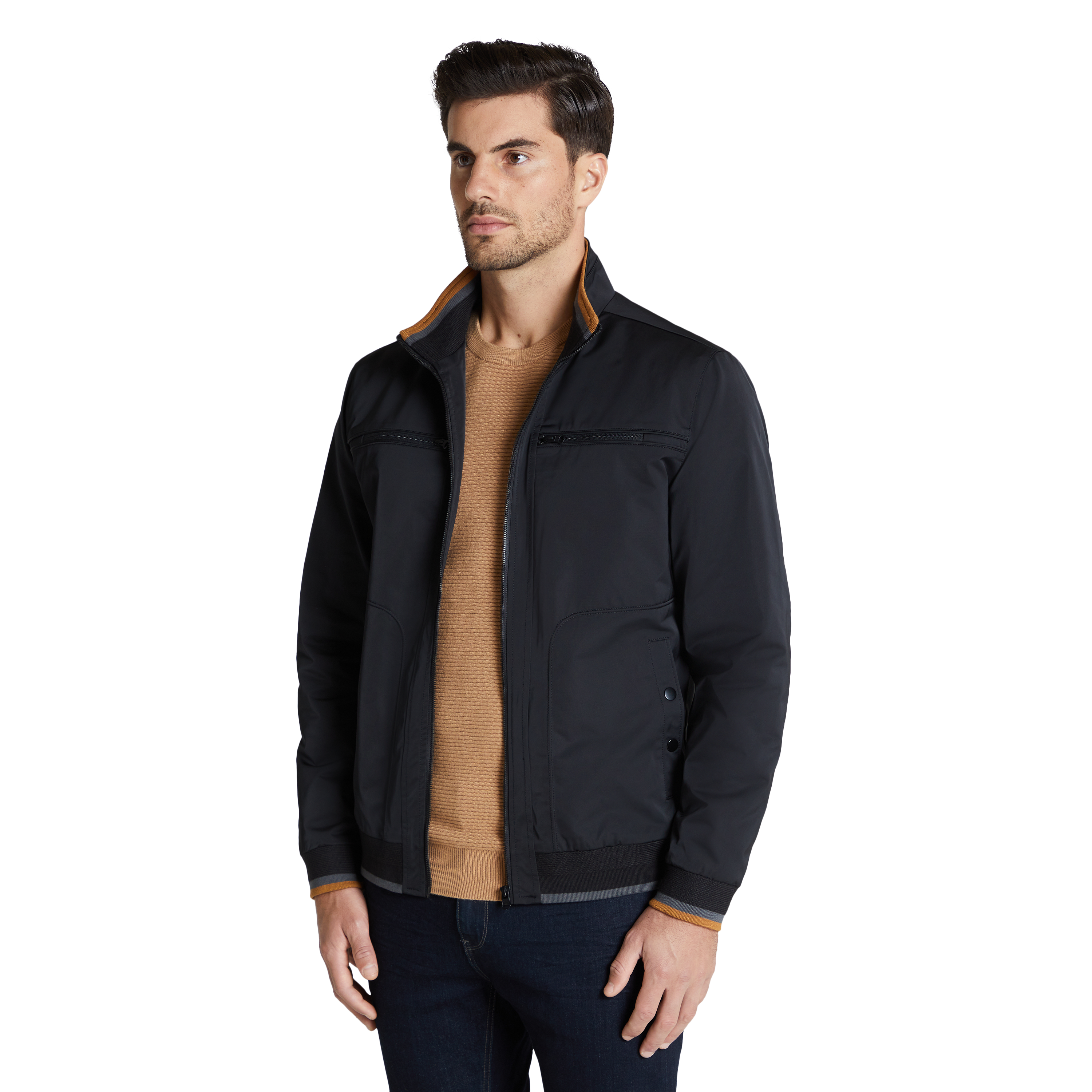 Black Eli Water Resist Bomber Jacket 