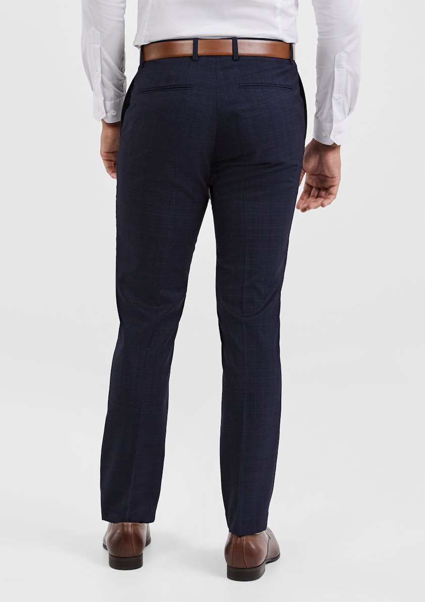 Navy Idaho Check Pant