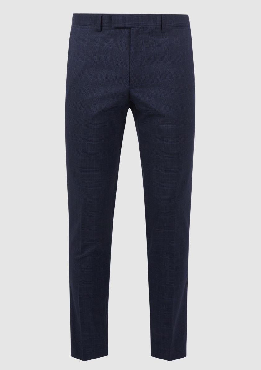 Navy Idaho Check Pant