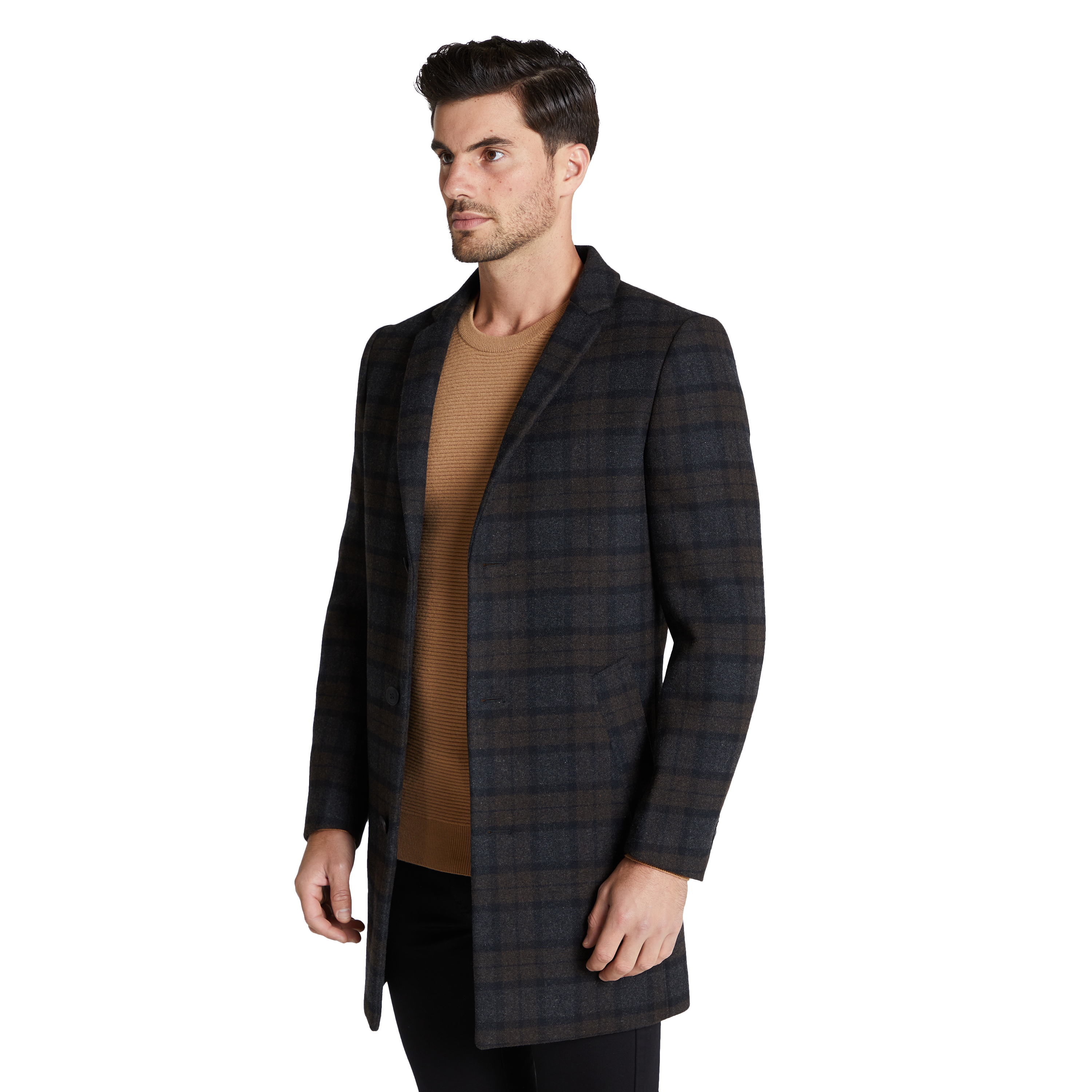 charcoal wool overcoat