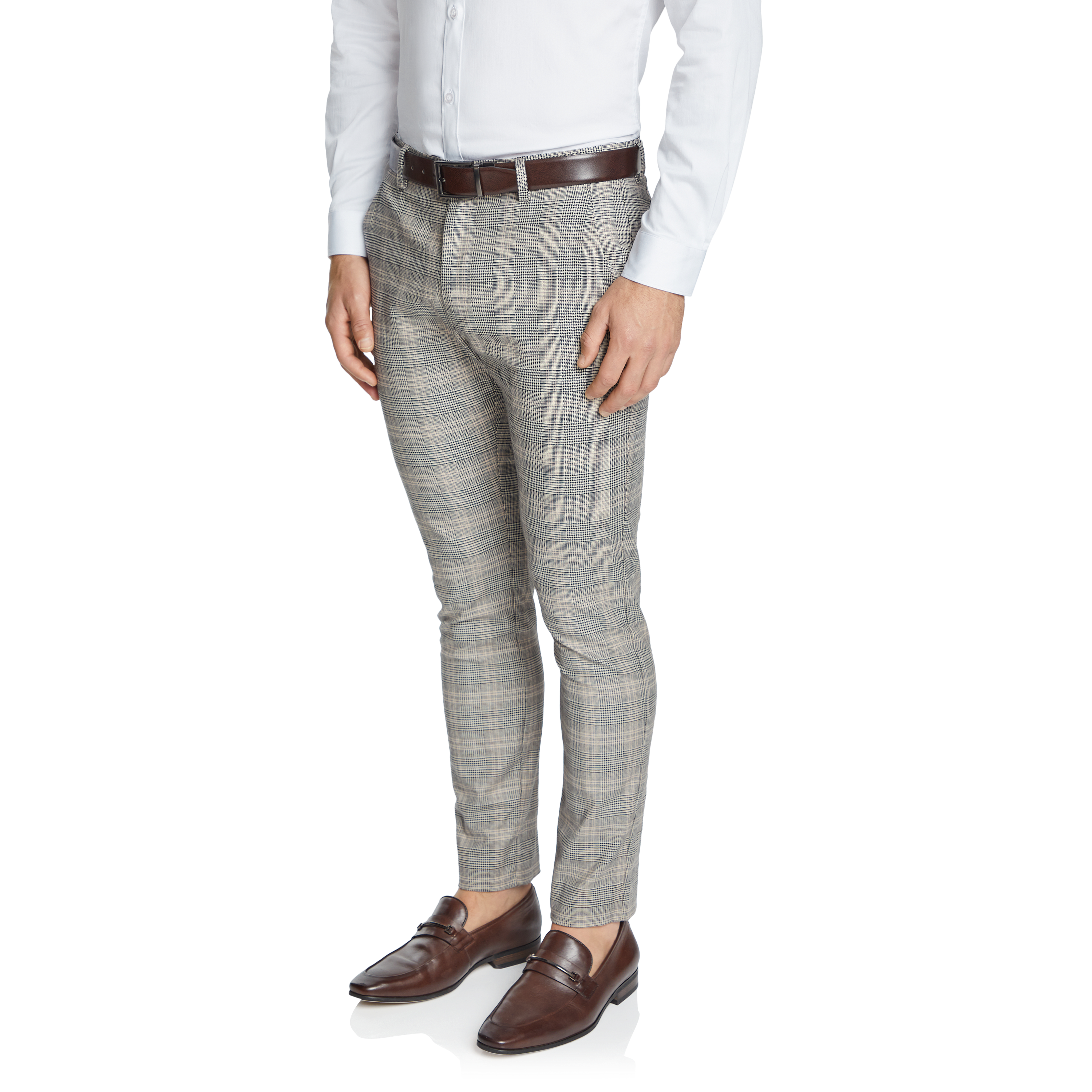 Sand Stanton Slim Check Pant | Men's 
