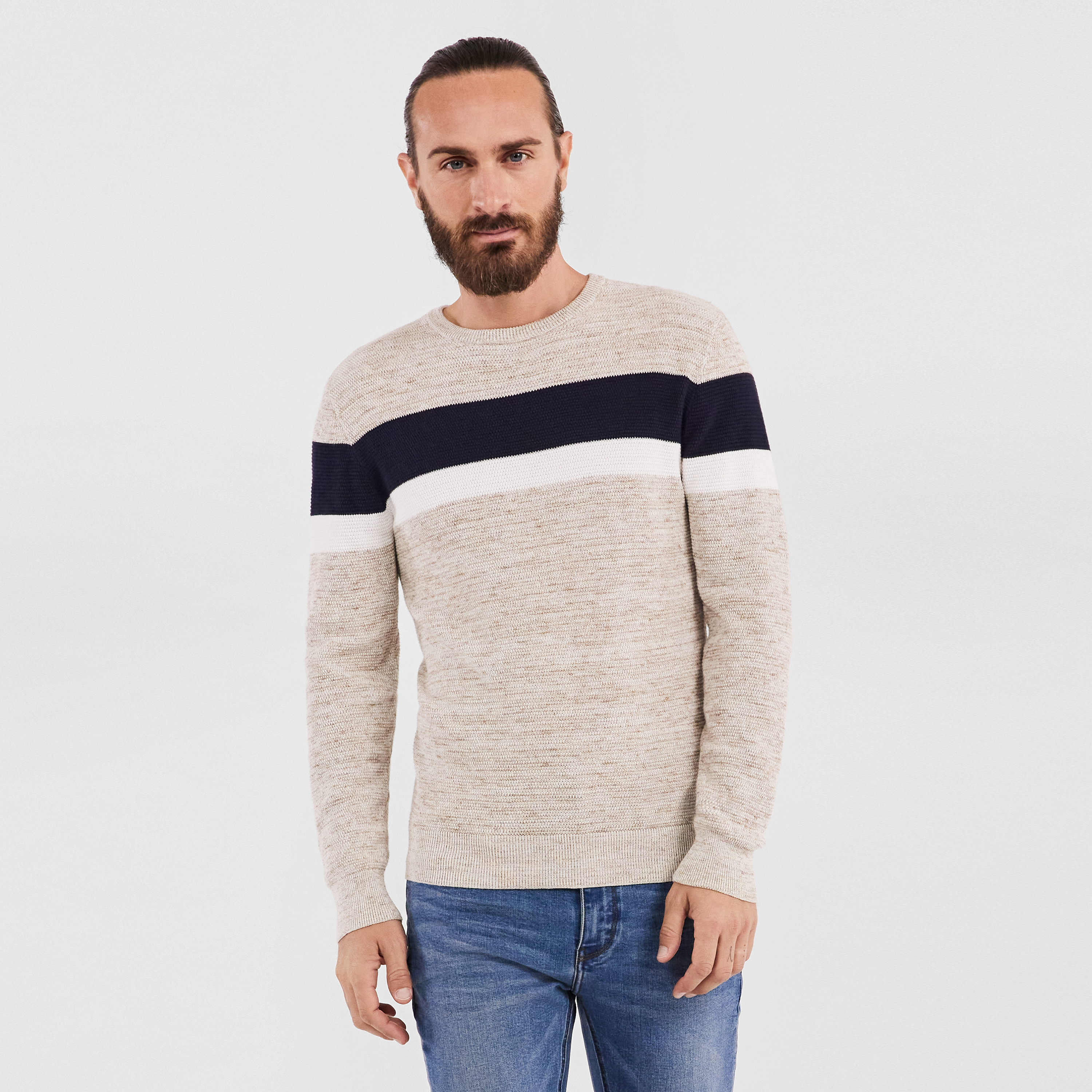 Oatmeal Brayden Textured Knit | Men's 