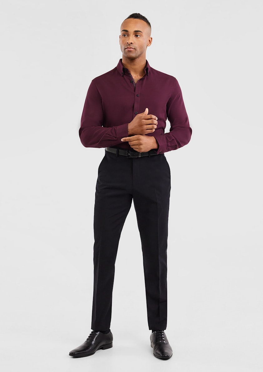 Burgundy Mercer Bamboo Shirt