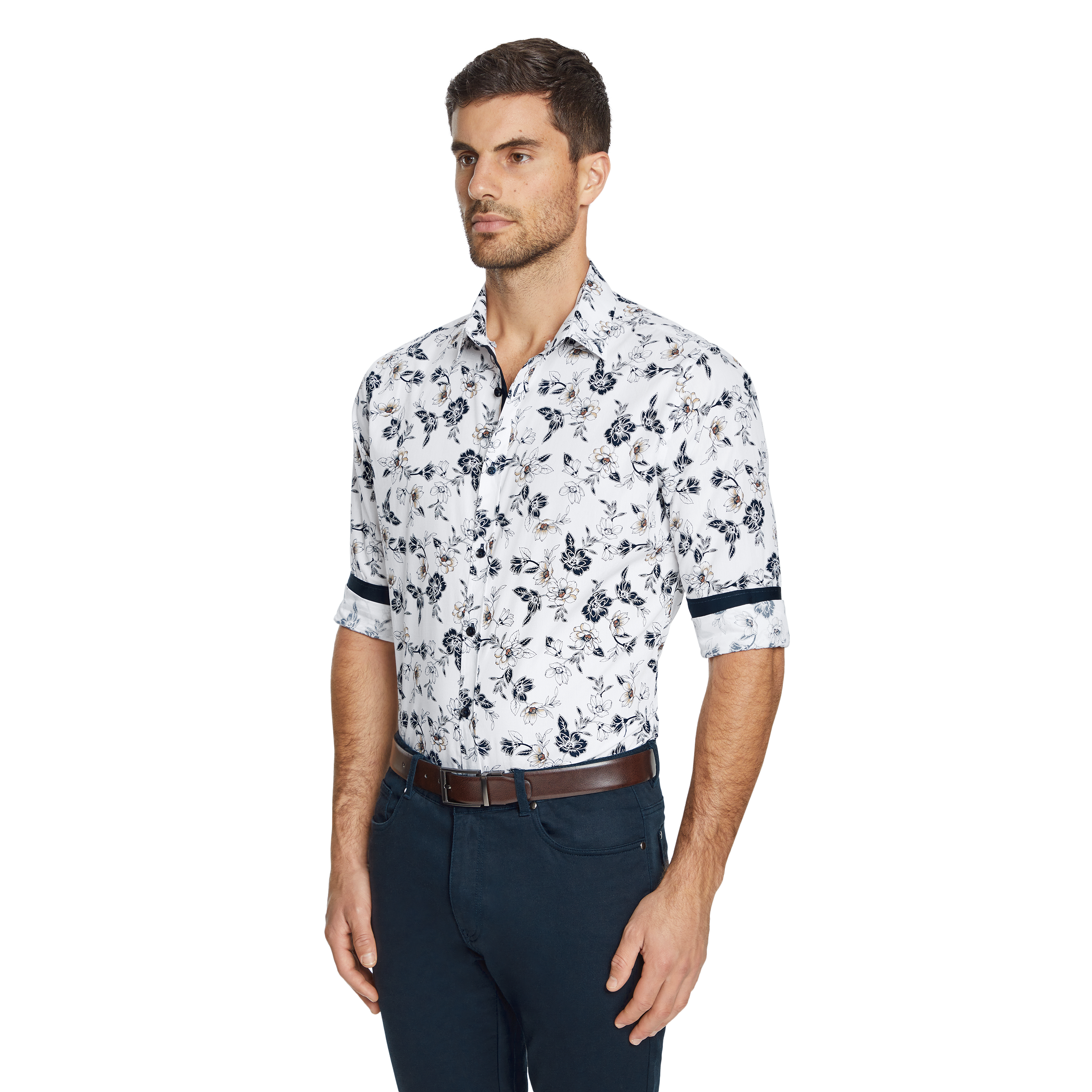 floral shirt white
