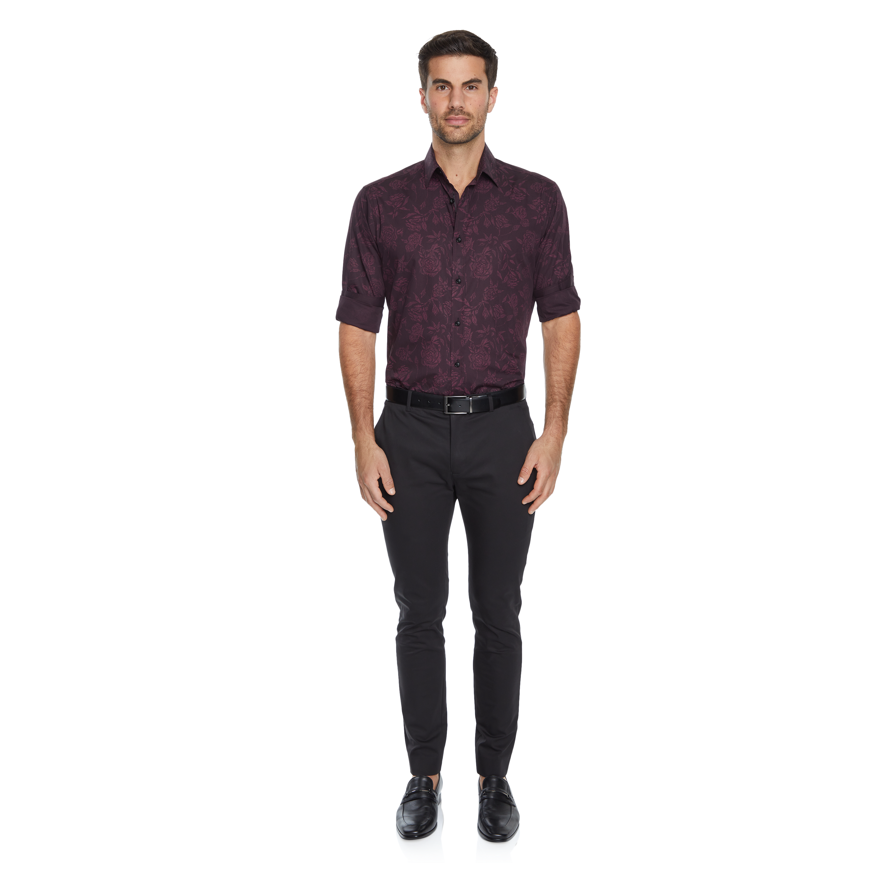 Burgundy Sussex Floral Shirt | Men's 