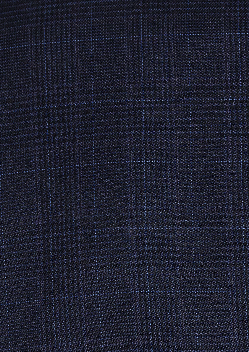 Navy Idaho Check Suit Jacket