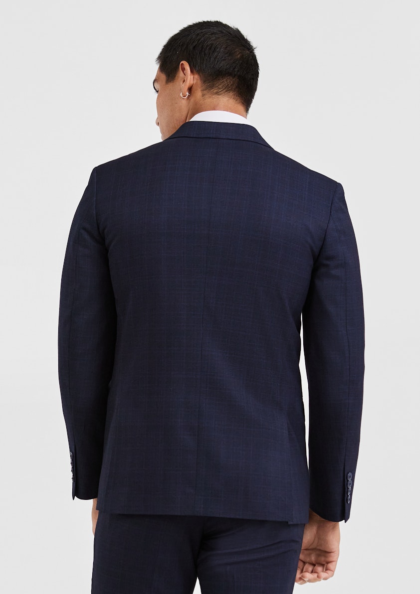 Navy Idaho Regular Fit Check Suit