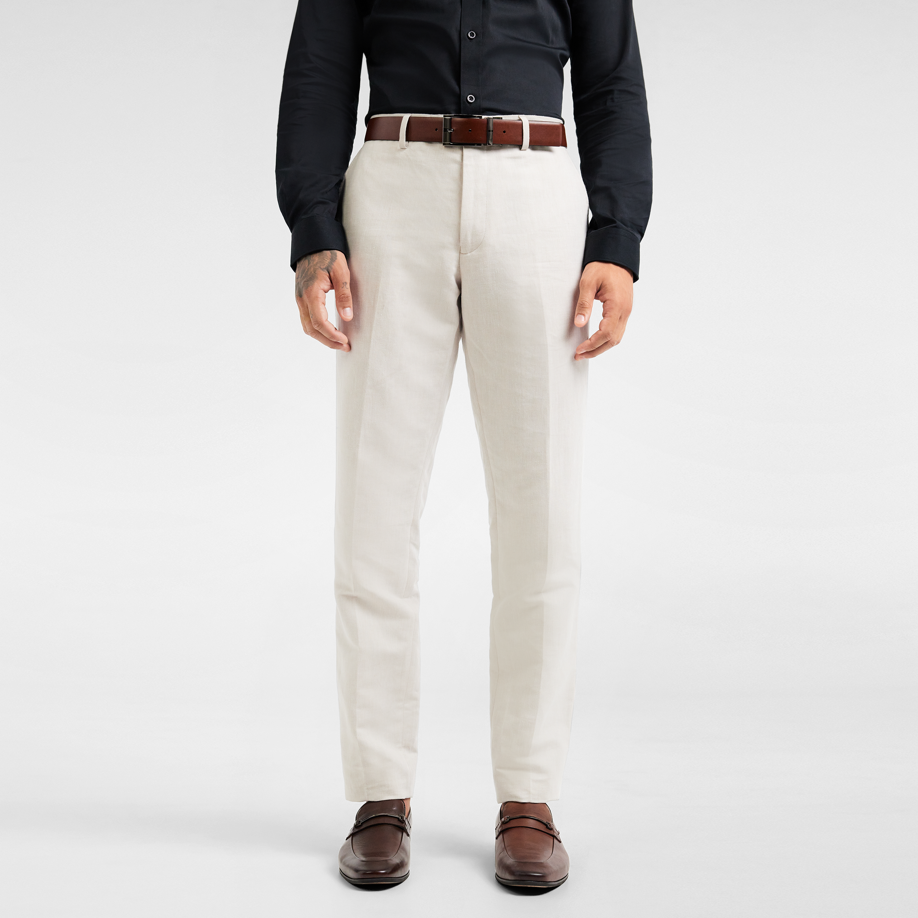 Miller - Textured Linen Pants - White – OTTWAY