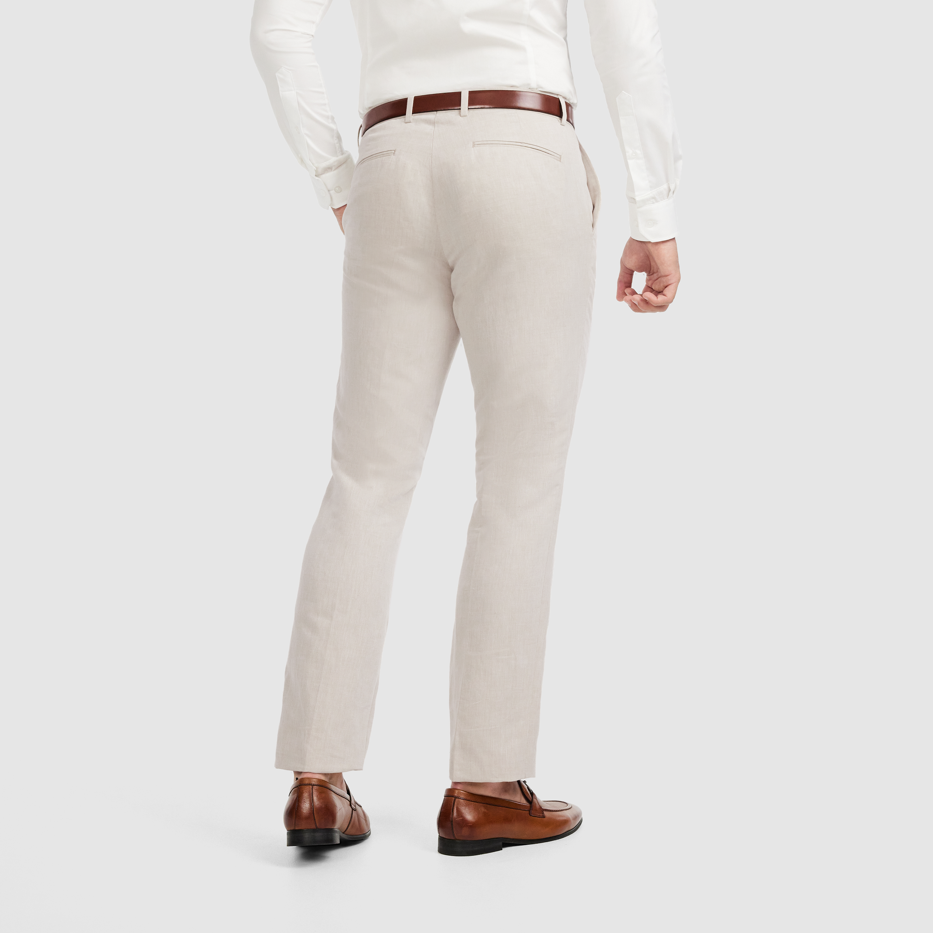 Natural Jae Slim Linen Pant