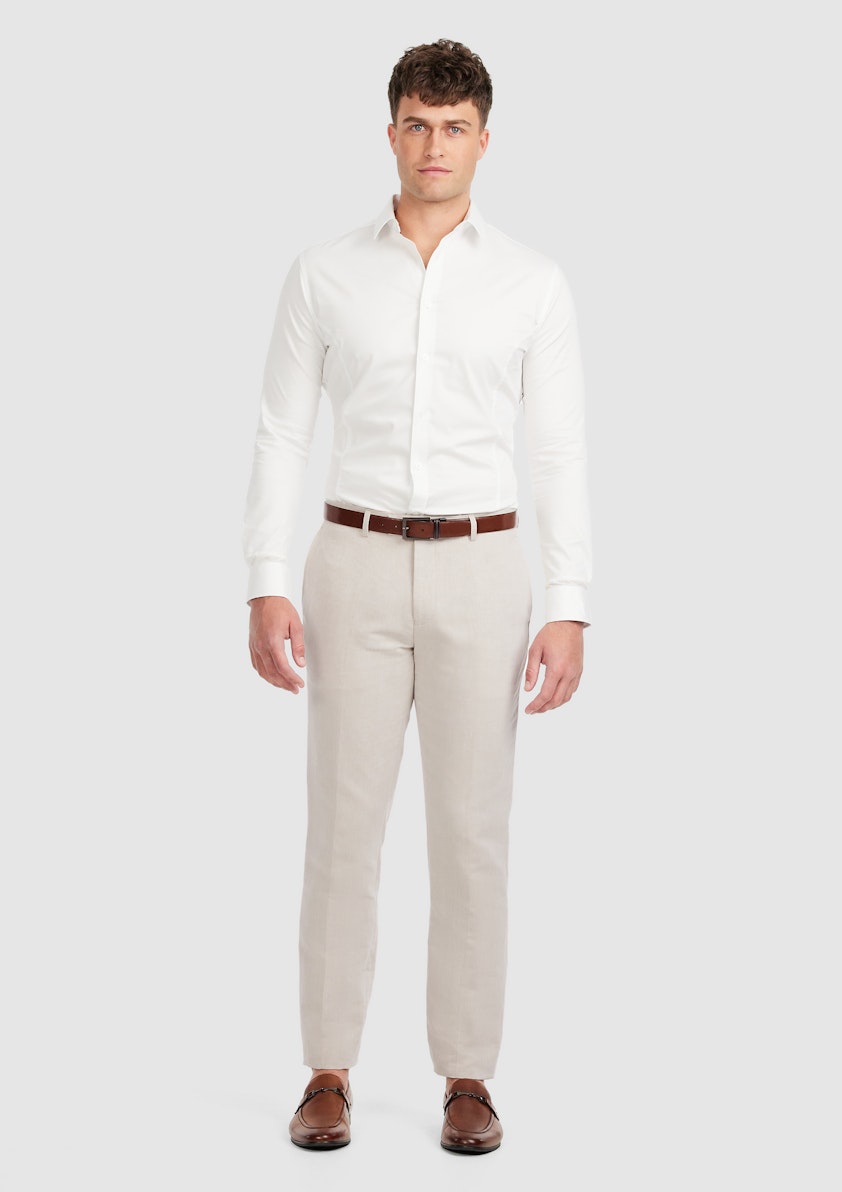 Natural Jae Slim Linen Pant