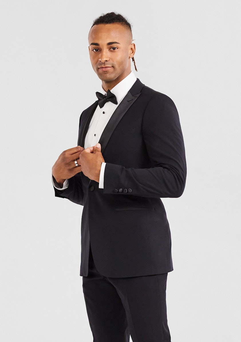 Grey and black tuxedo 2025 jacket