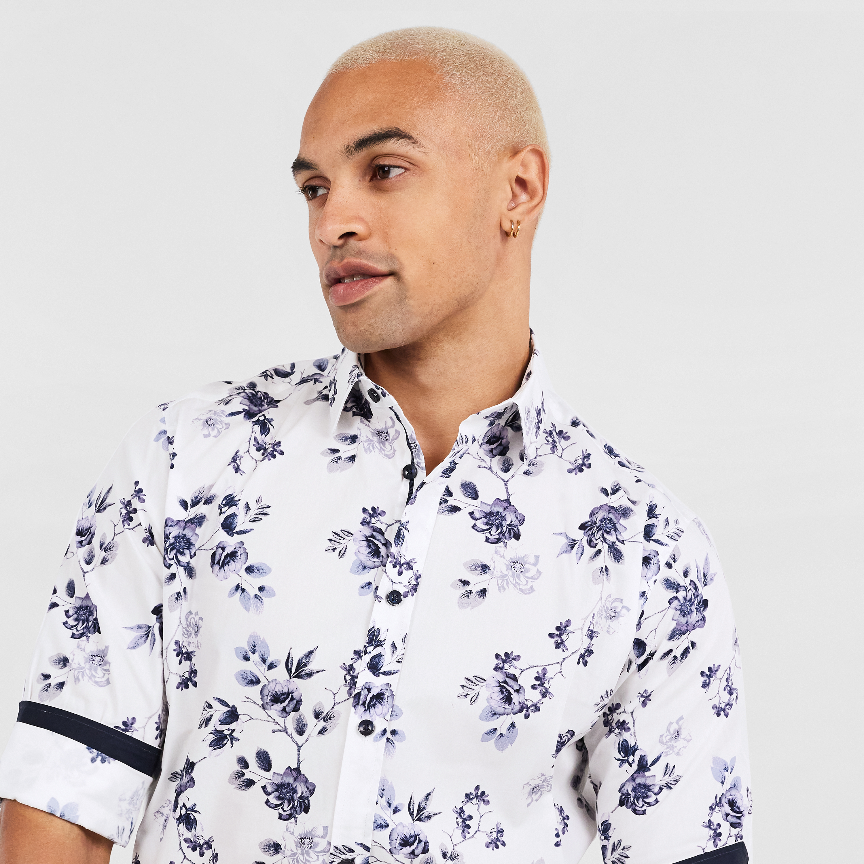 White Halcyon Floral Shirt | Men's Tops 