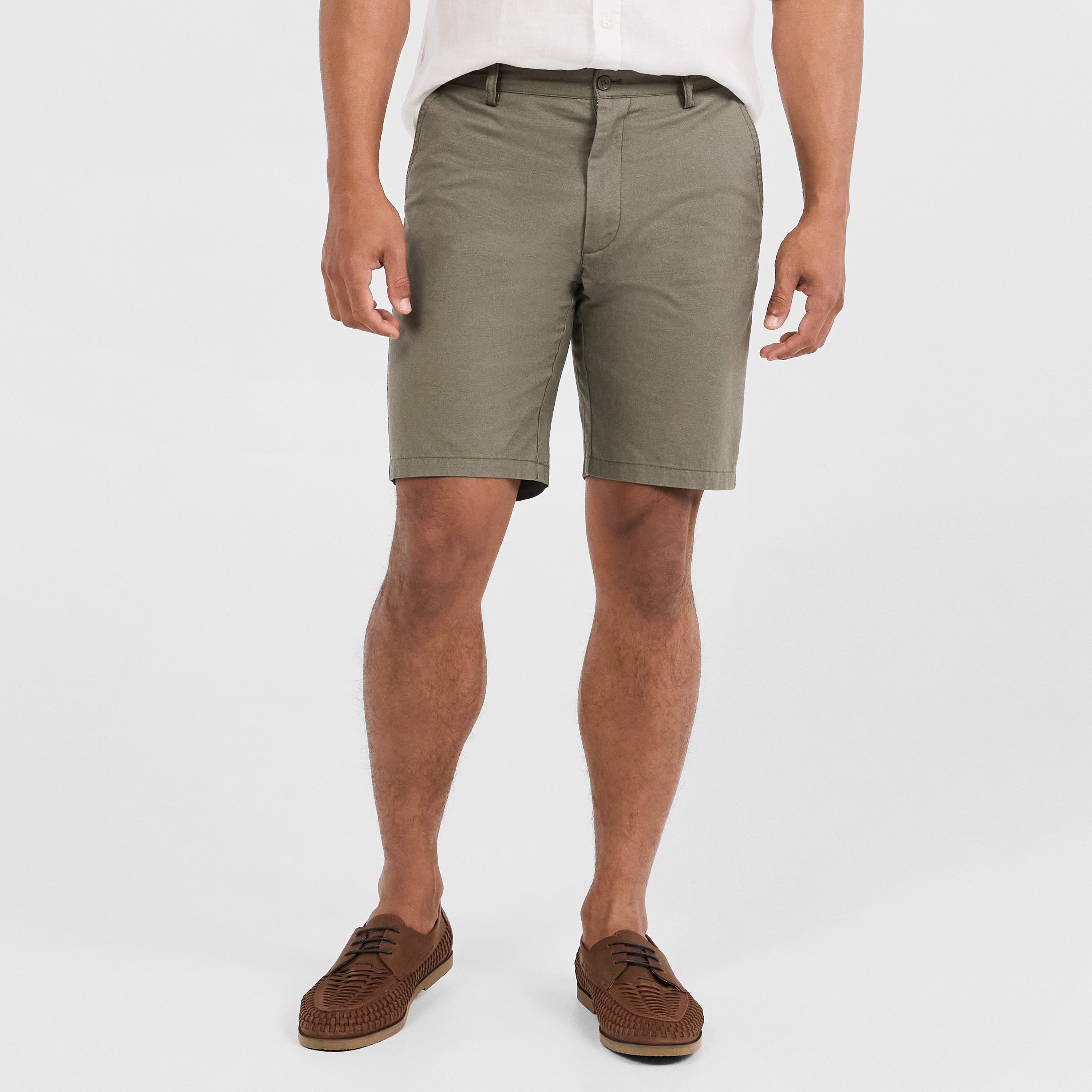 Khaki Bronson Stretch Linen Short | Men 