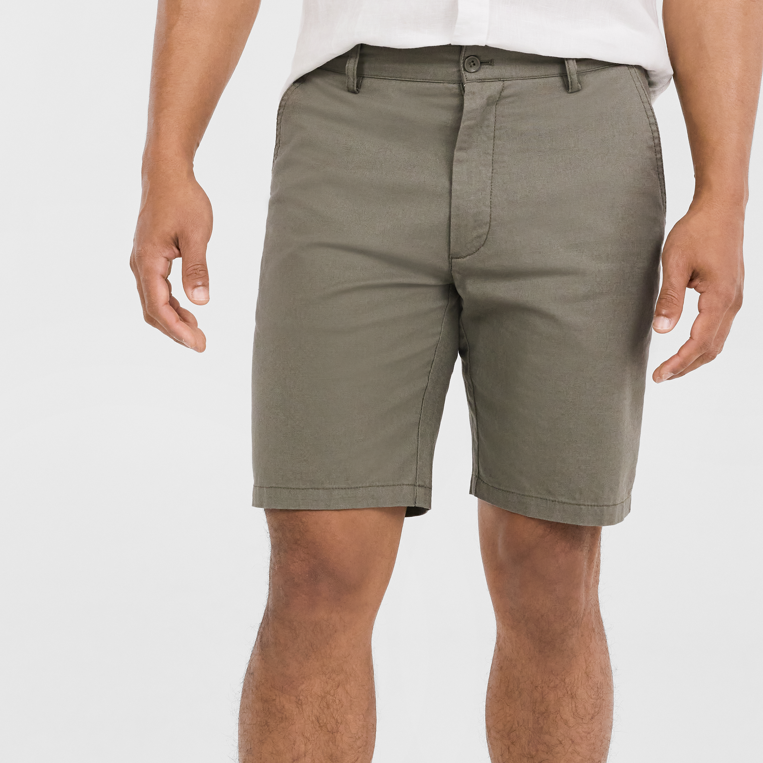 Khaki Bronson Stretch Linen Short | Men 