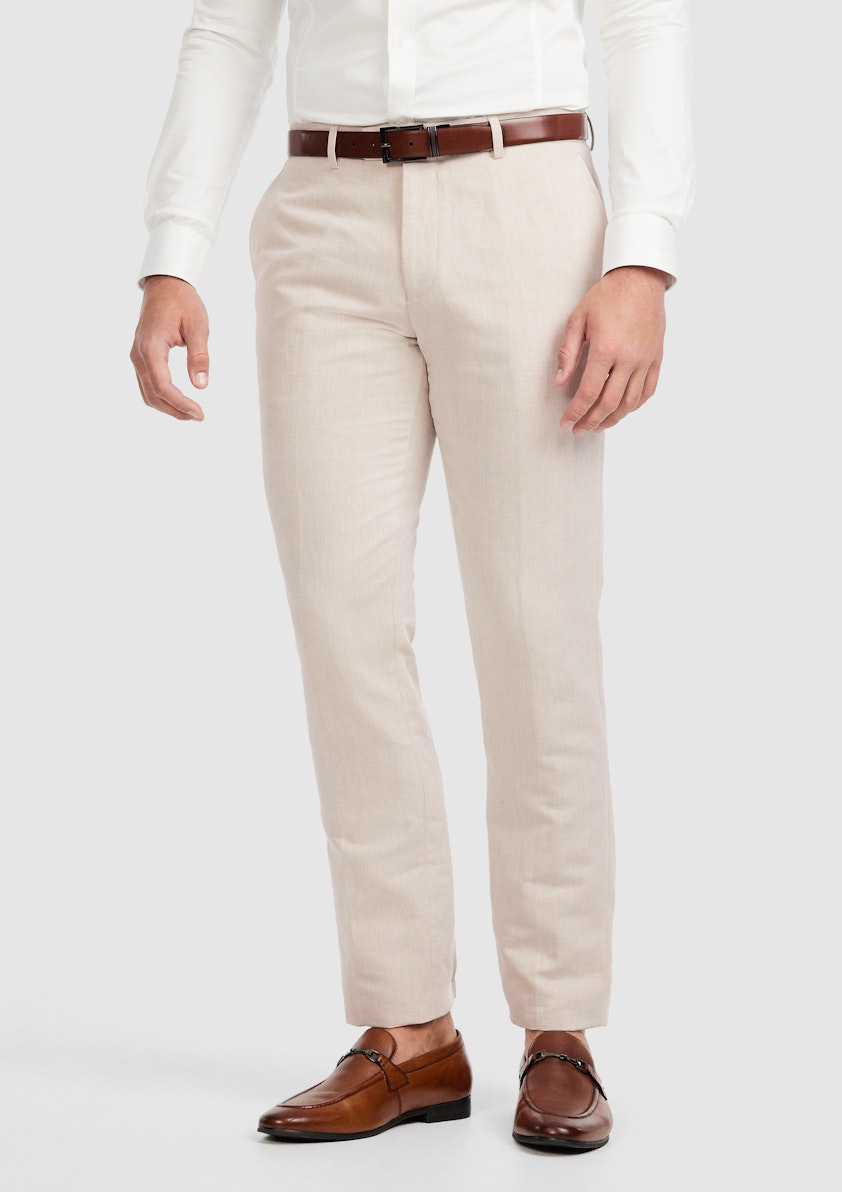 Natural Jae Slim Linen Suit