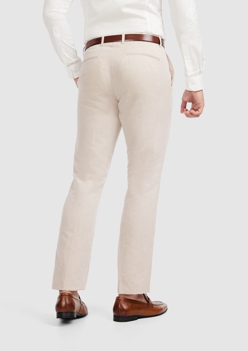 Natural Jae Slim Linen Suit