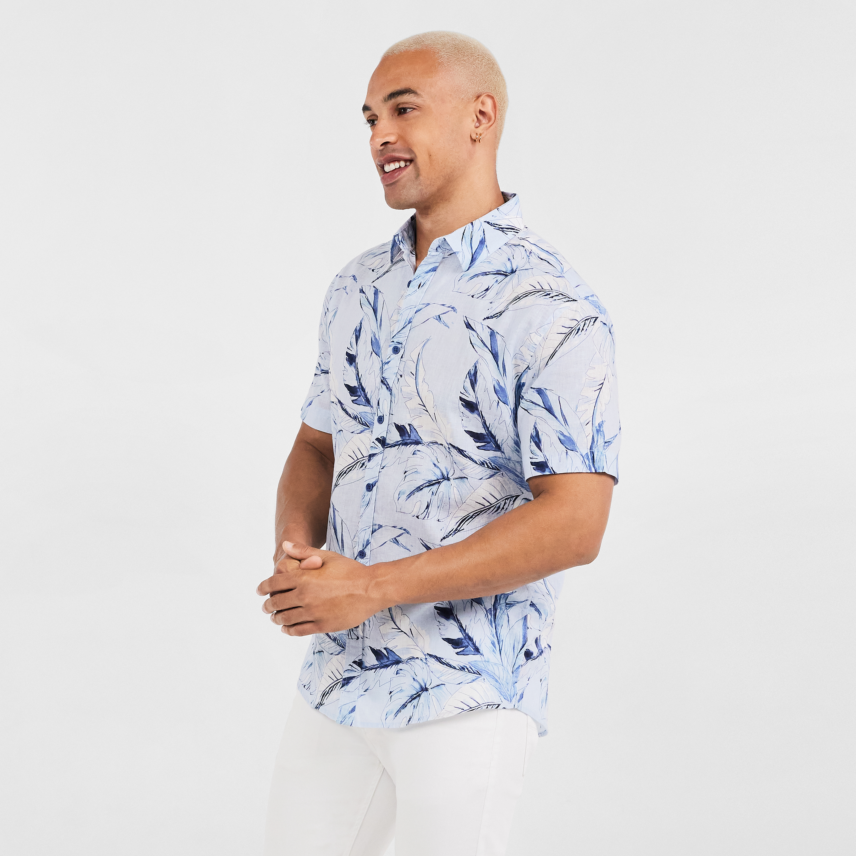 Sky Tide Linen Shirt | Men's Tops 