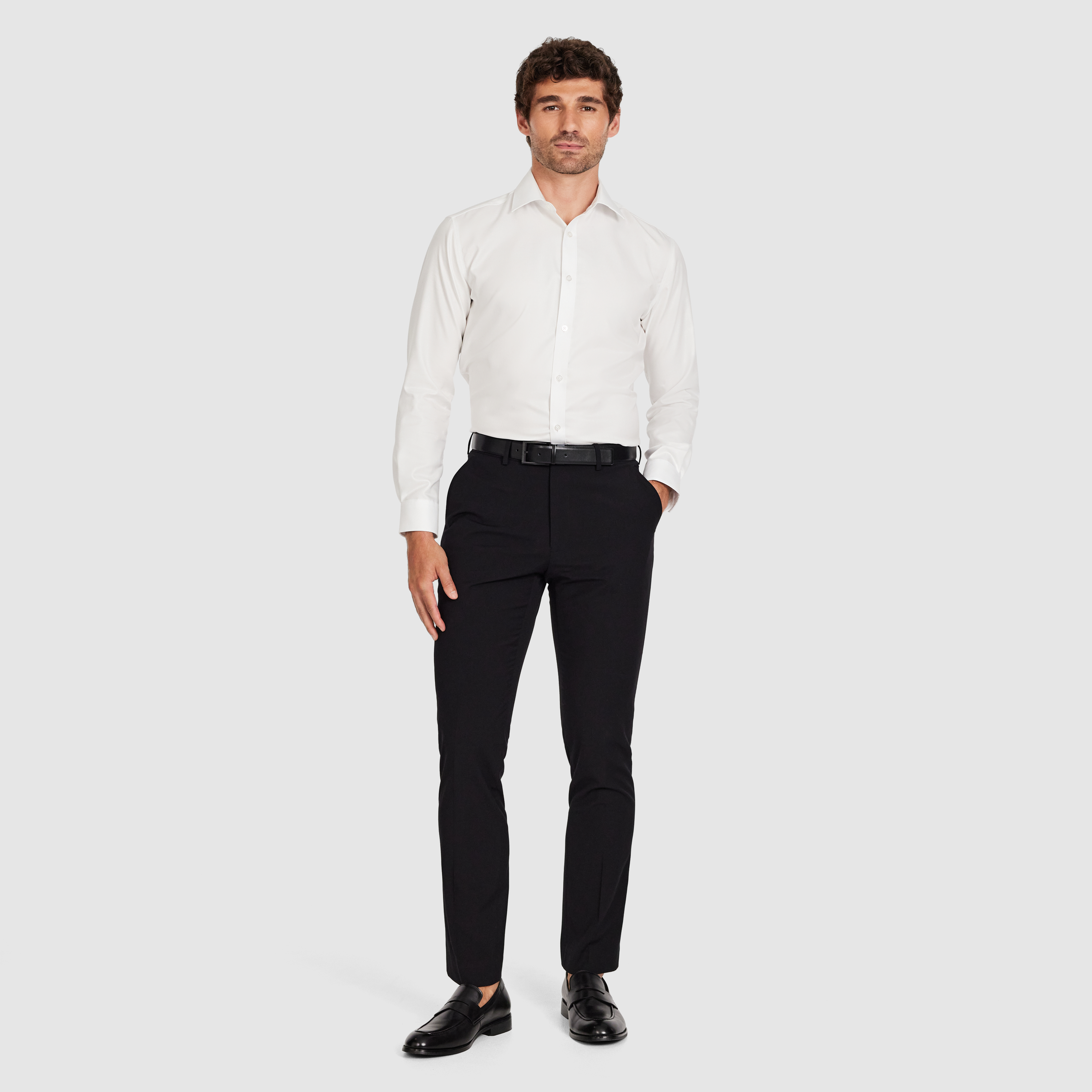  Classic Black Stretch Suit