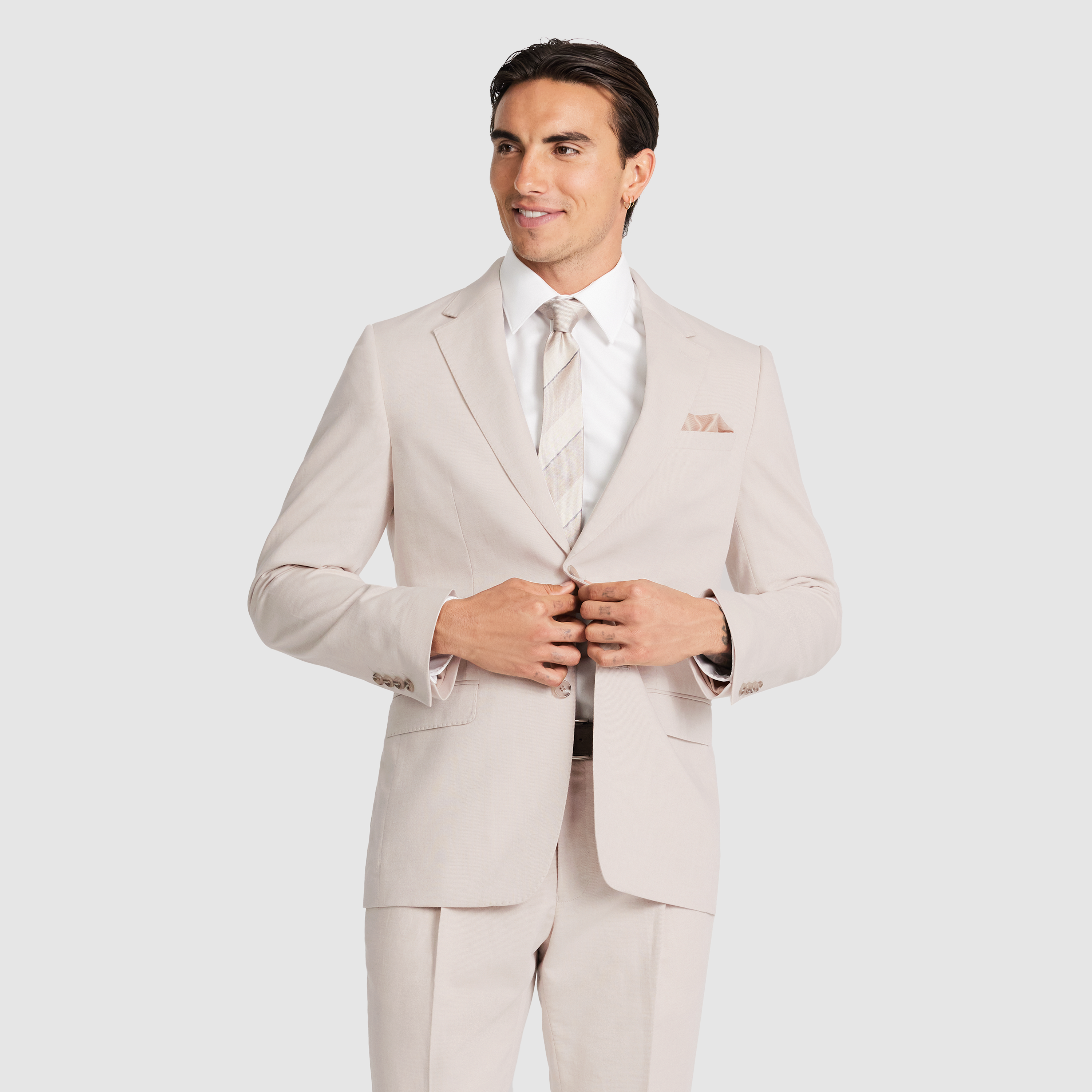  Wedding Groom Linen Suit