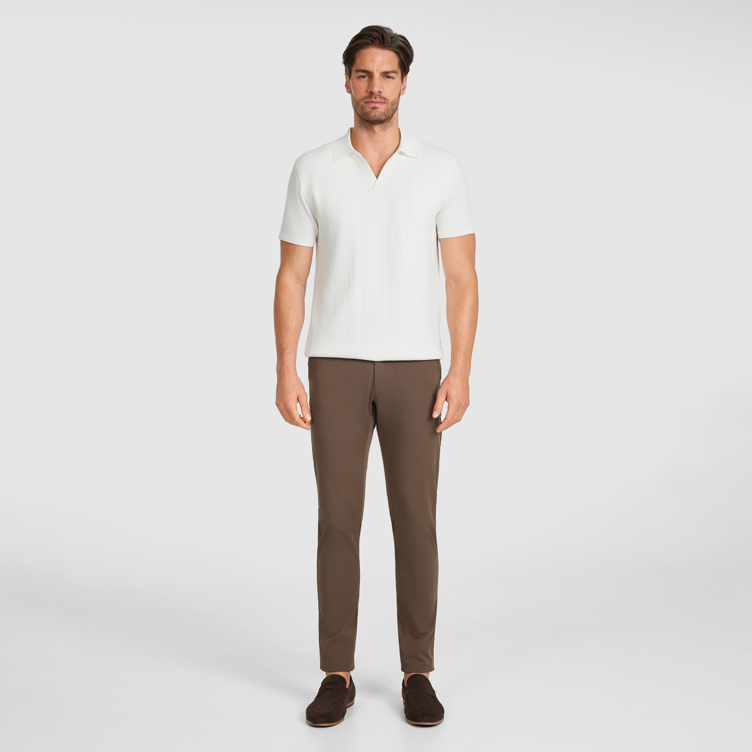 Mocha Zenith Slim Tapered Super Stretch Chino