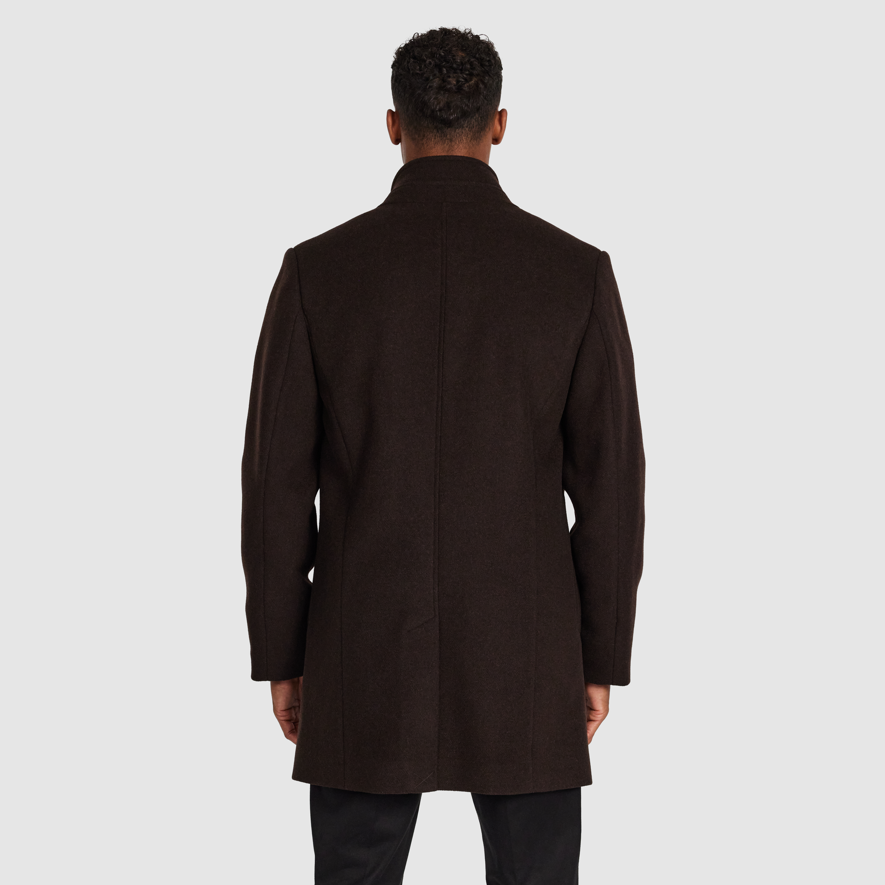 Chocolate Gisburn Wool Coat