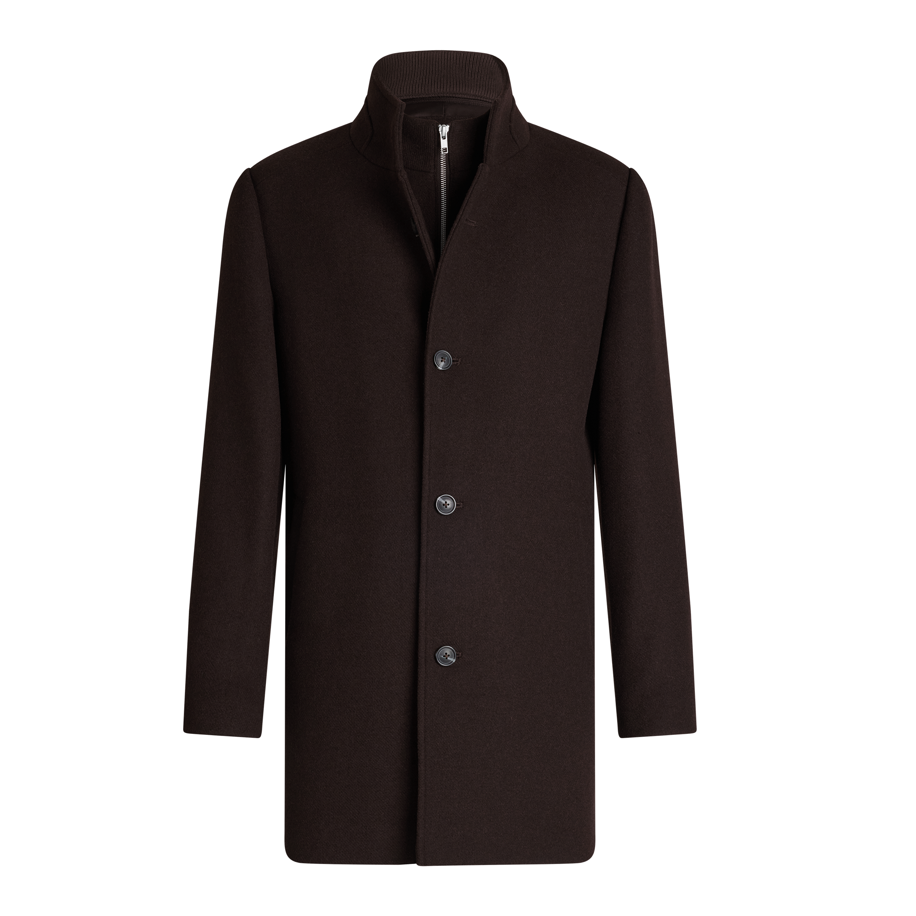 Chocolate Gisburn Wool Coat